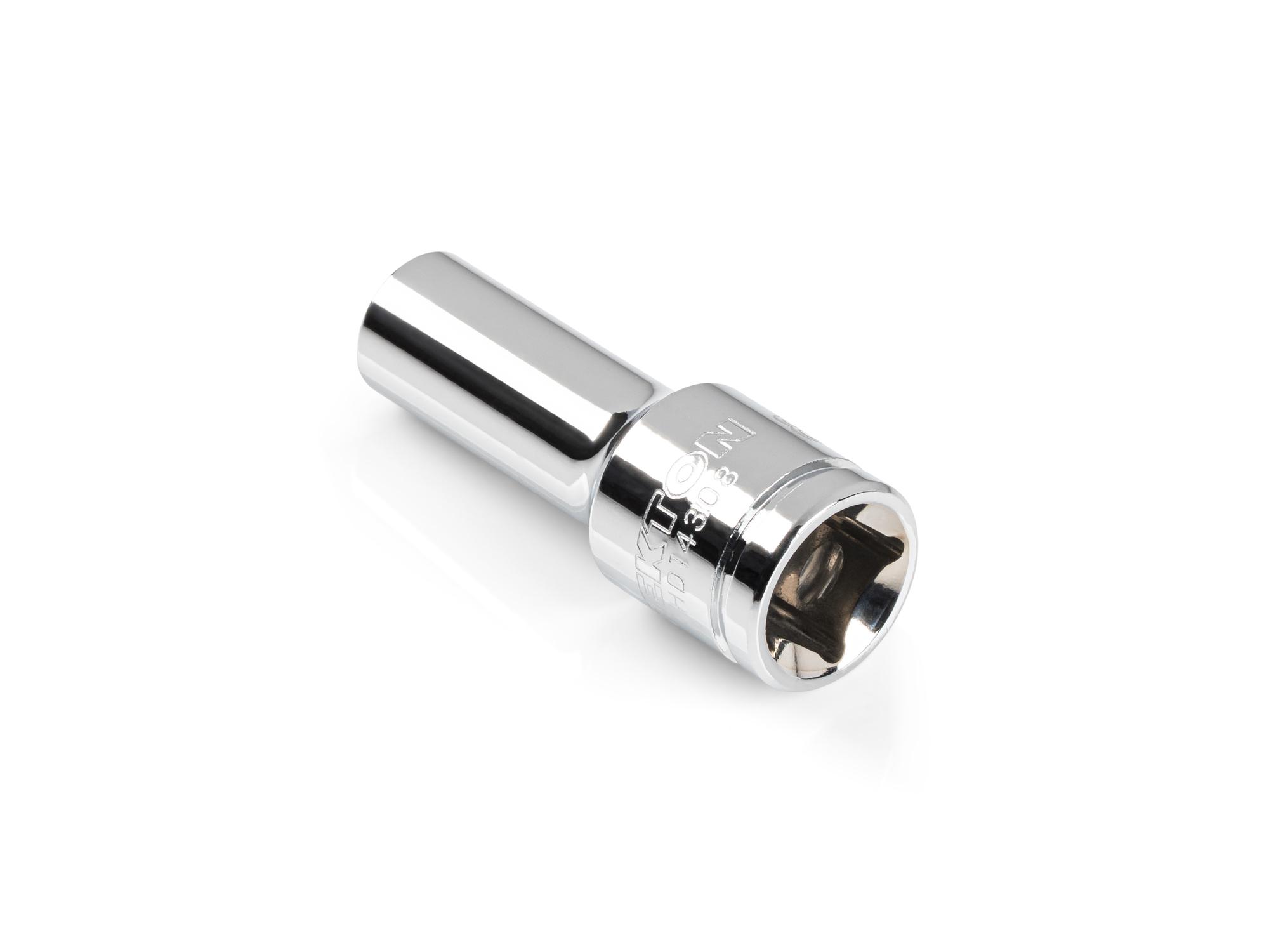 Back angle view of Tekton hand drive 12-point socket. Item #SHD14308