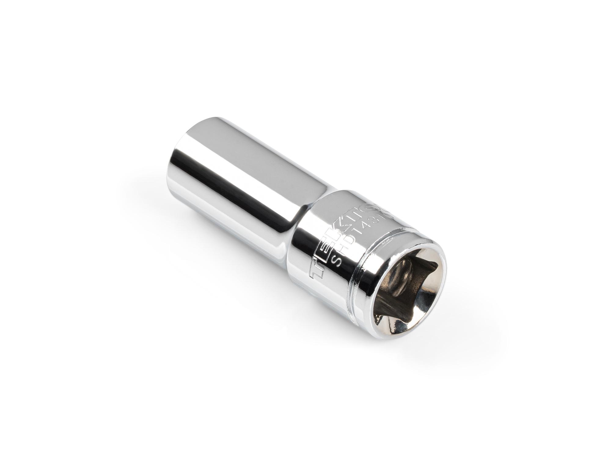Back angle view of Tekton hand drive 12-point socket. Item #SHD14310