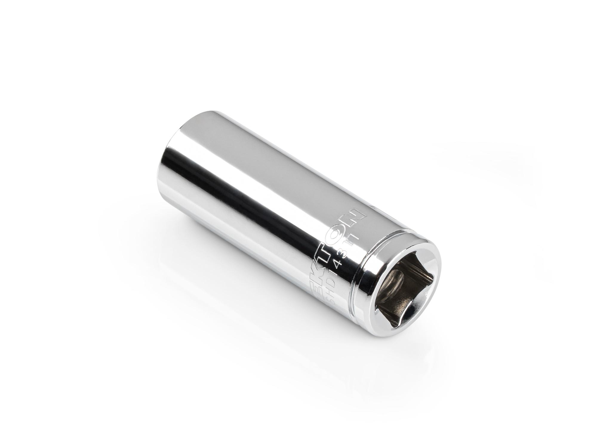 Back angle view of Tekton hand drive 12-point socket. Item #SHD14311