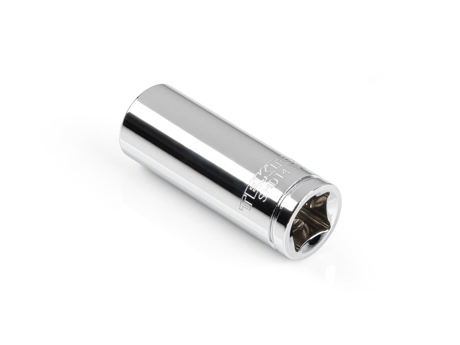 Back angle view of Tekton 12 millimeter hand drive 12-point socket. Item #SHD14312