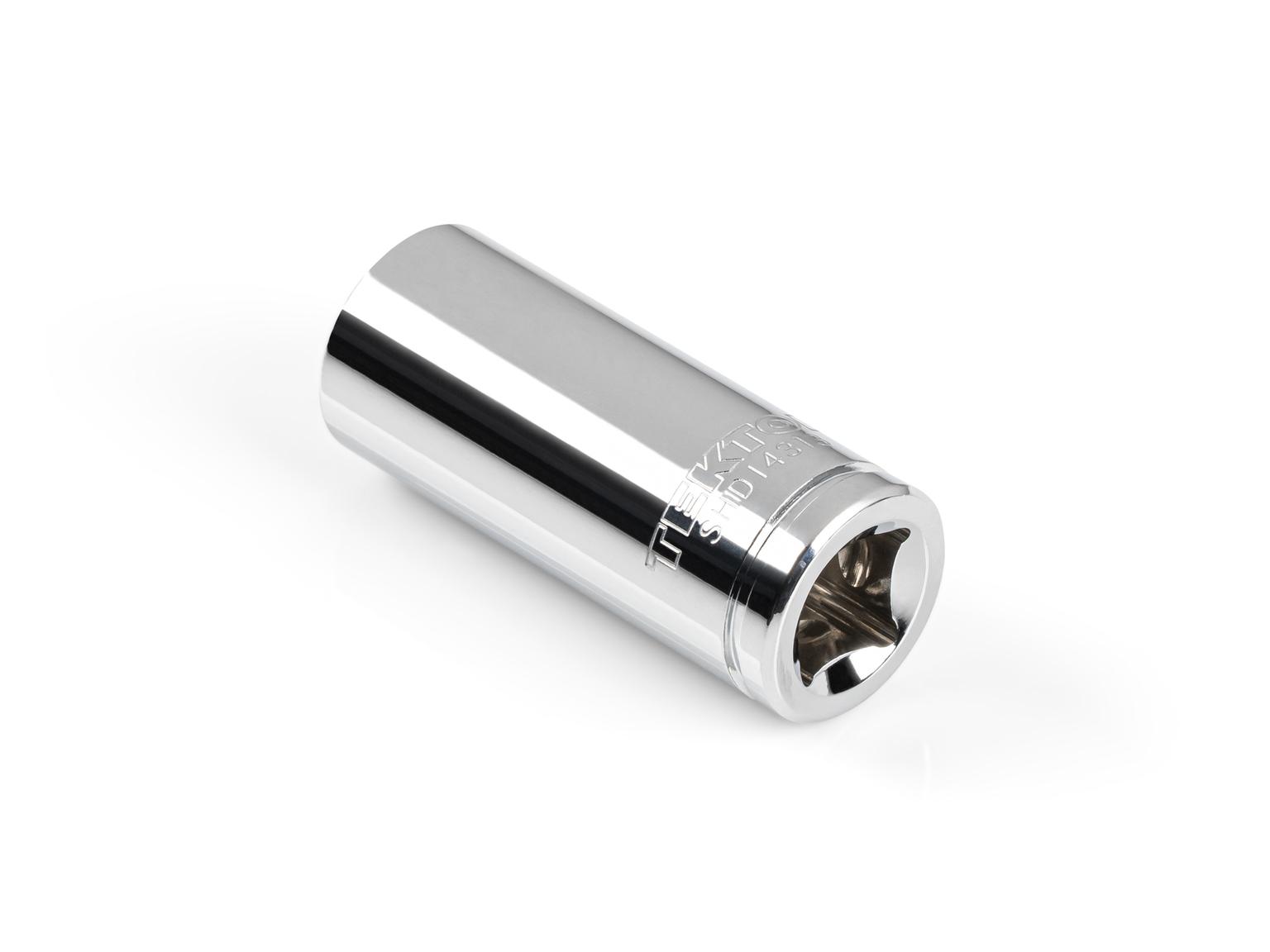 Back angle view of Tekton 13 millimeter hand drive 12-point socket. Item #SHD14313