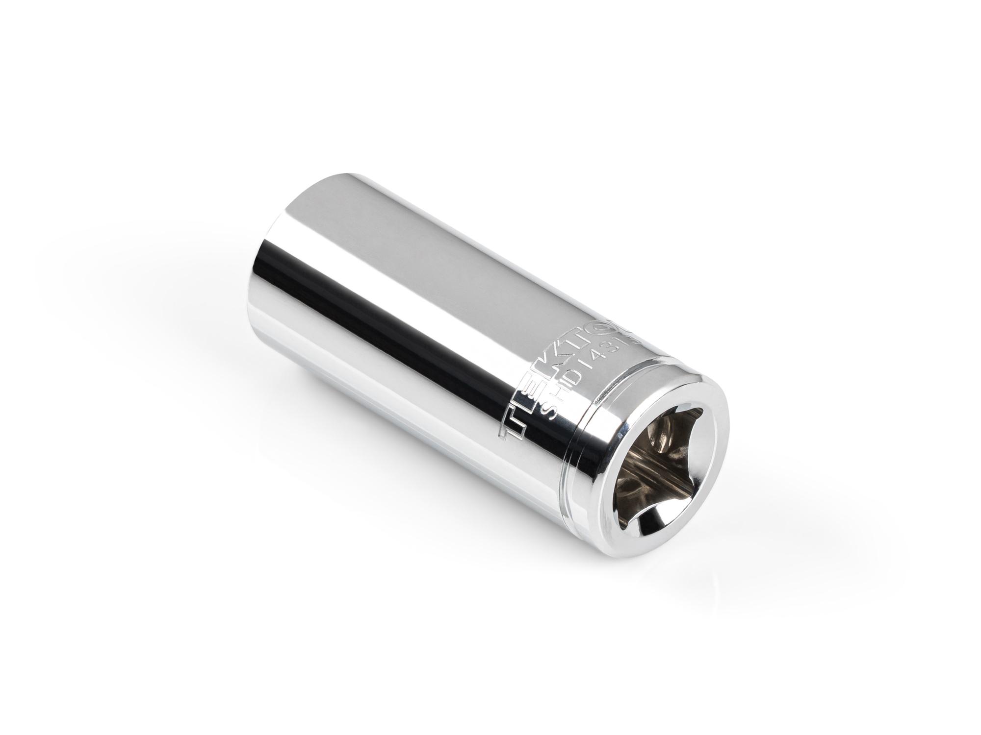 Back angle view of Tekton hand drive 12-point socket. Item #SHD14313