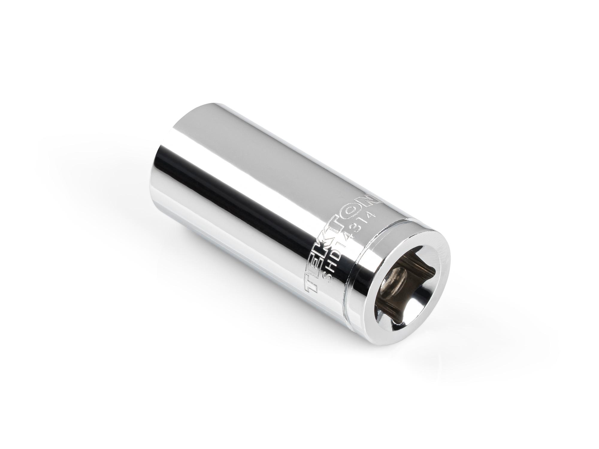 Back angle view of Tekton hand drive 12-point socket. Item #SHD14314