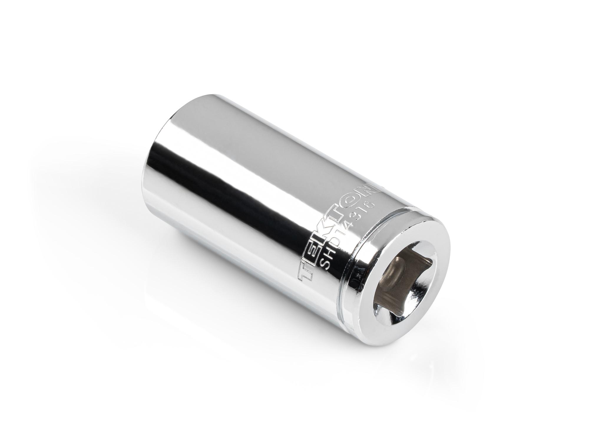 Back angle view of Tekton hand drive 12-point socket. Item #SHD14316