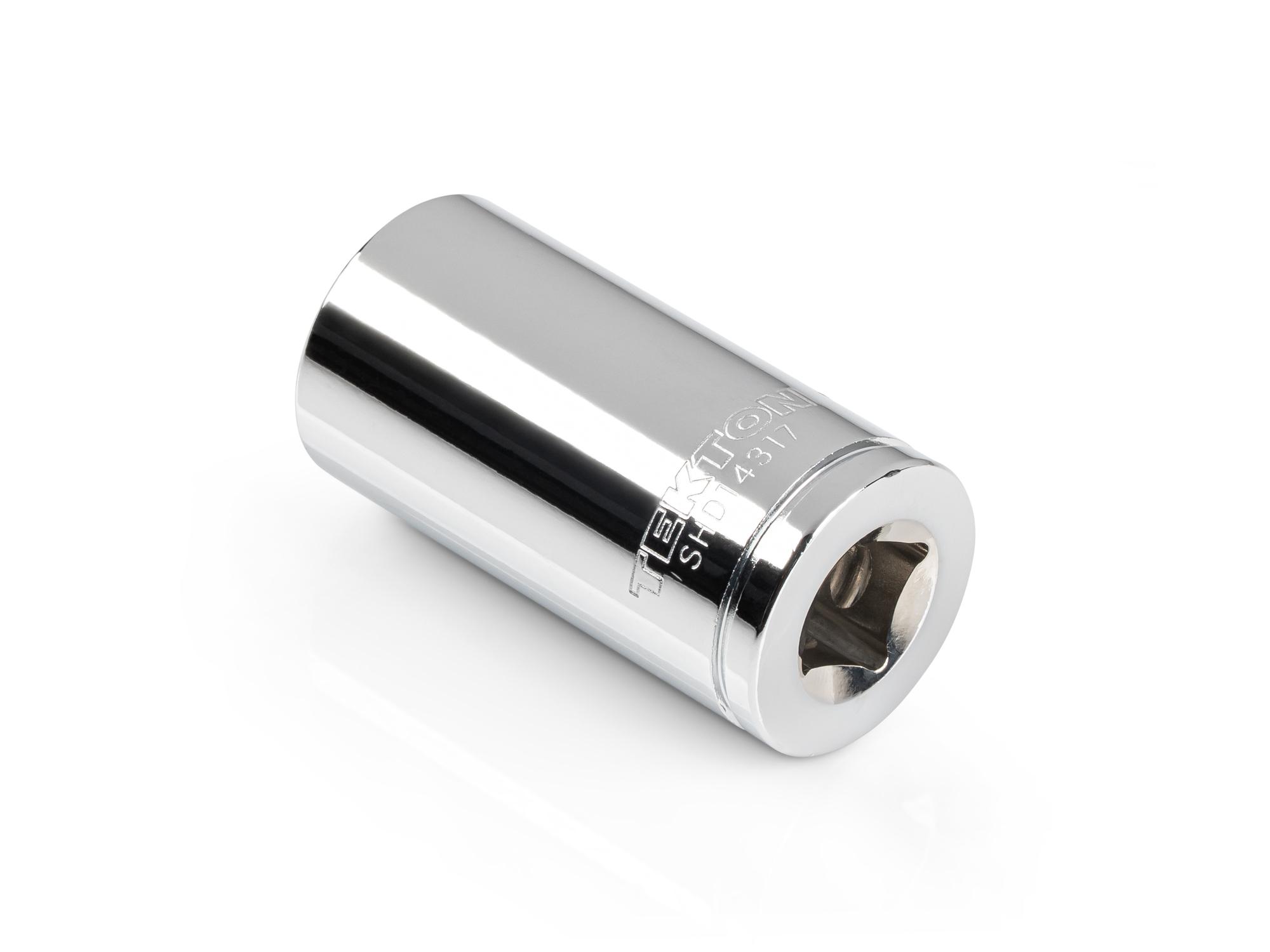 Back angle view of Tekton hand drive 12-point socket. Item #SHD14317
