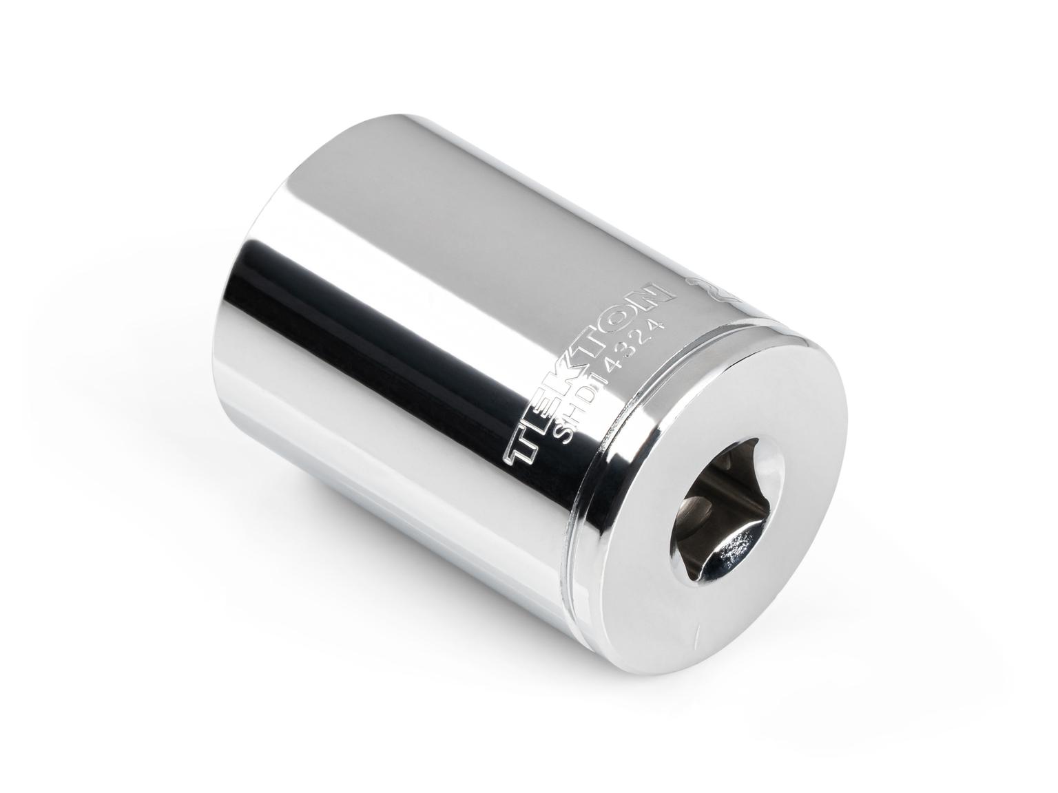 Back angle view of Tekton 24 millimeter hand drive 12-point socket. Item #SHD14324