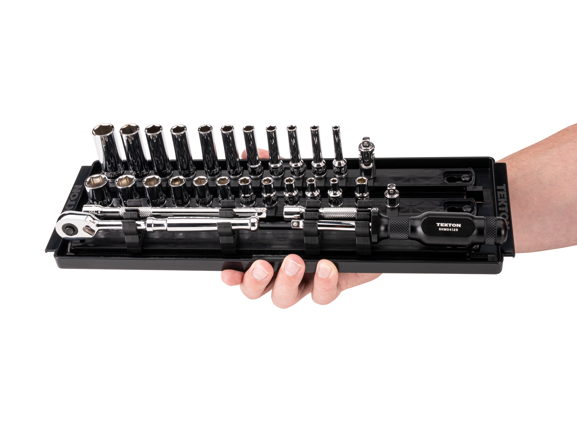 1/4 Inch Drive 6-Point Socket and Ratchet Set (5/32-9/16 in.) | TEKTON