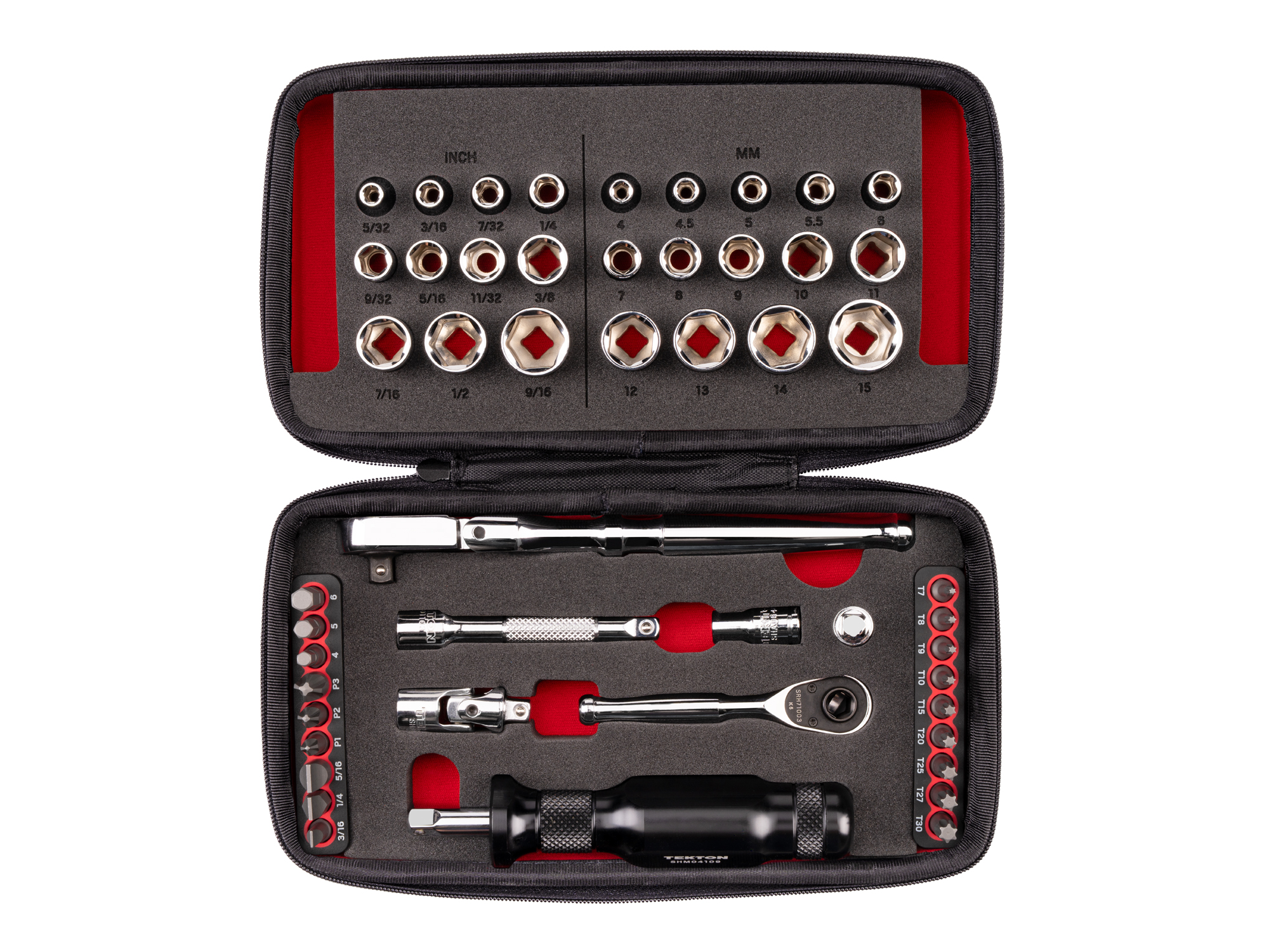 1/4 Inch Drive Small Engine Set (6-Pt, Flex Non-QR, Spinner) | TEKTON