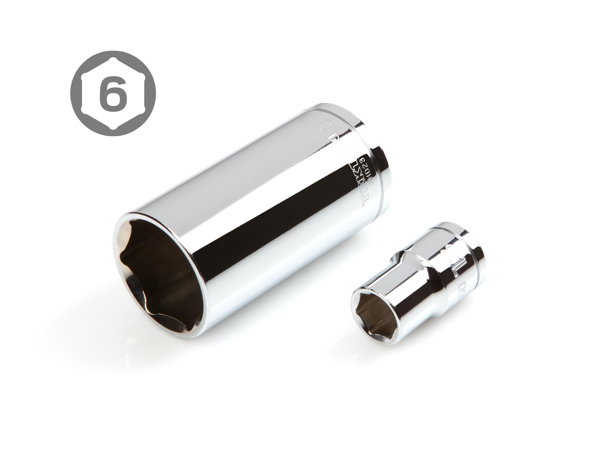 Tekton case hand drive 6-point socket set. Item #SKT25201