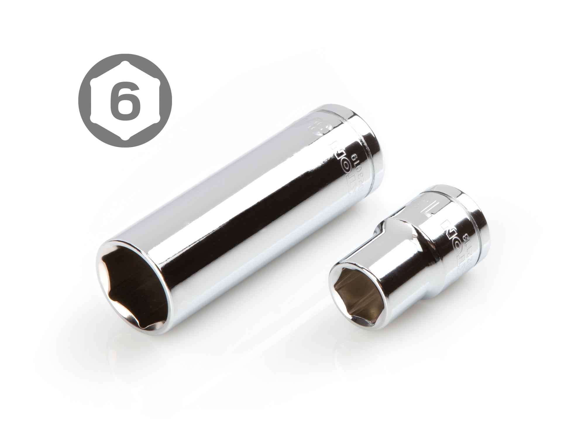 Tekton case hand drive 6-point socket set. Item #SKT25301