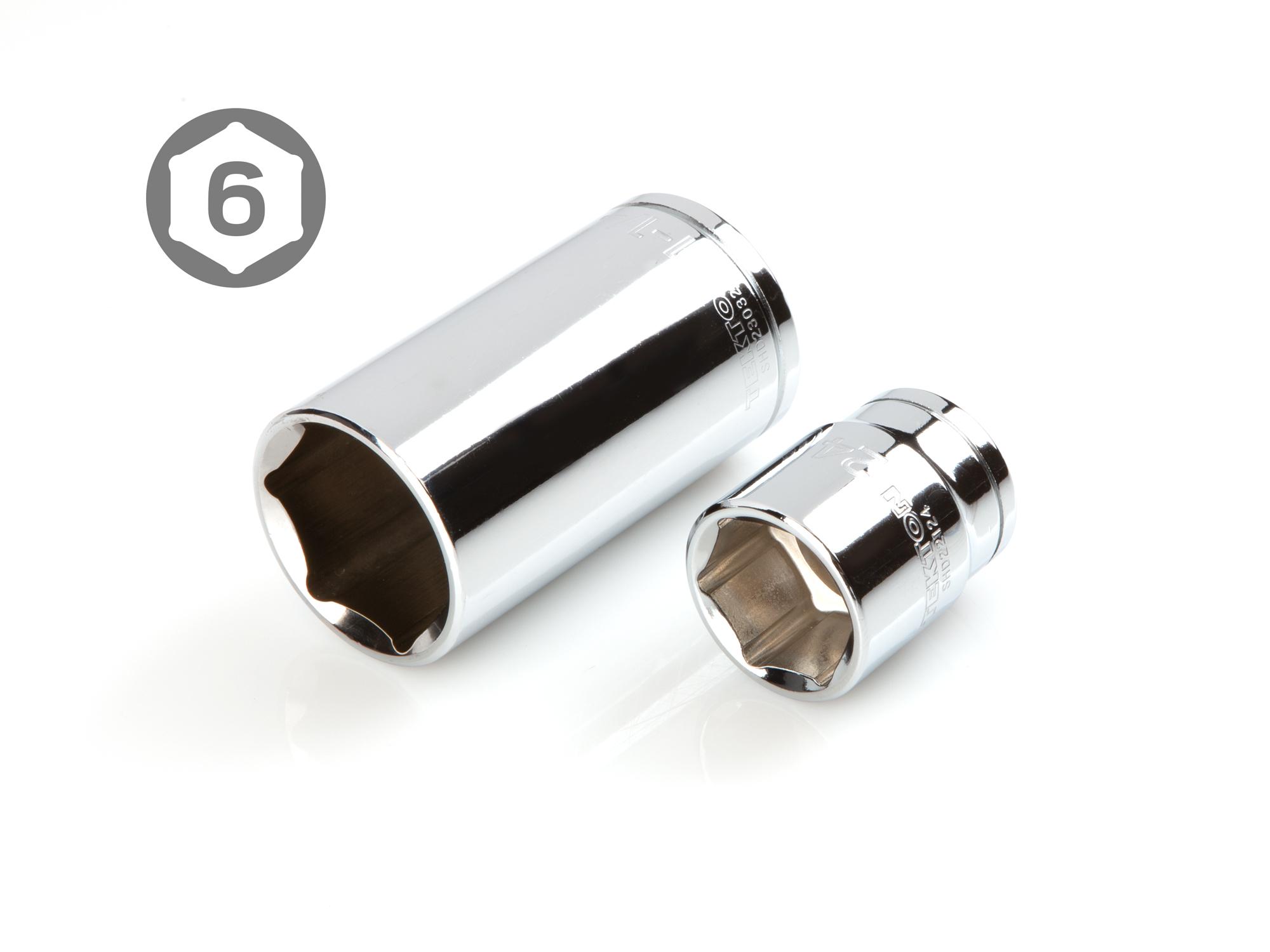 Tekton case hand drive 6-point socket set. Item #SKT25302