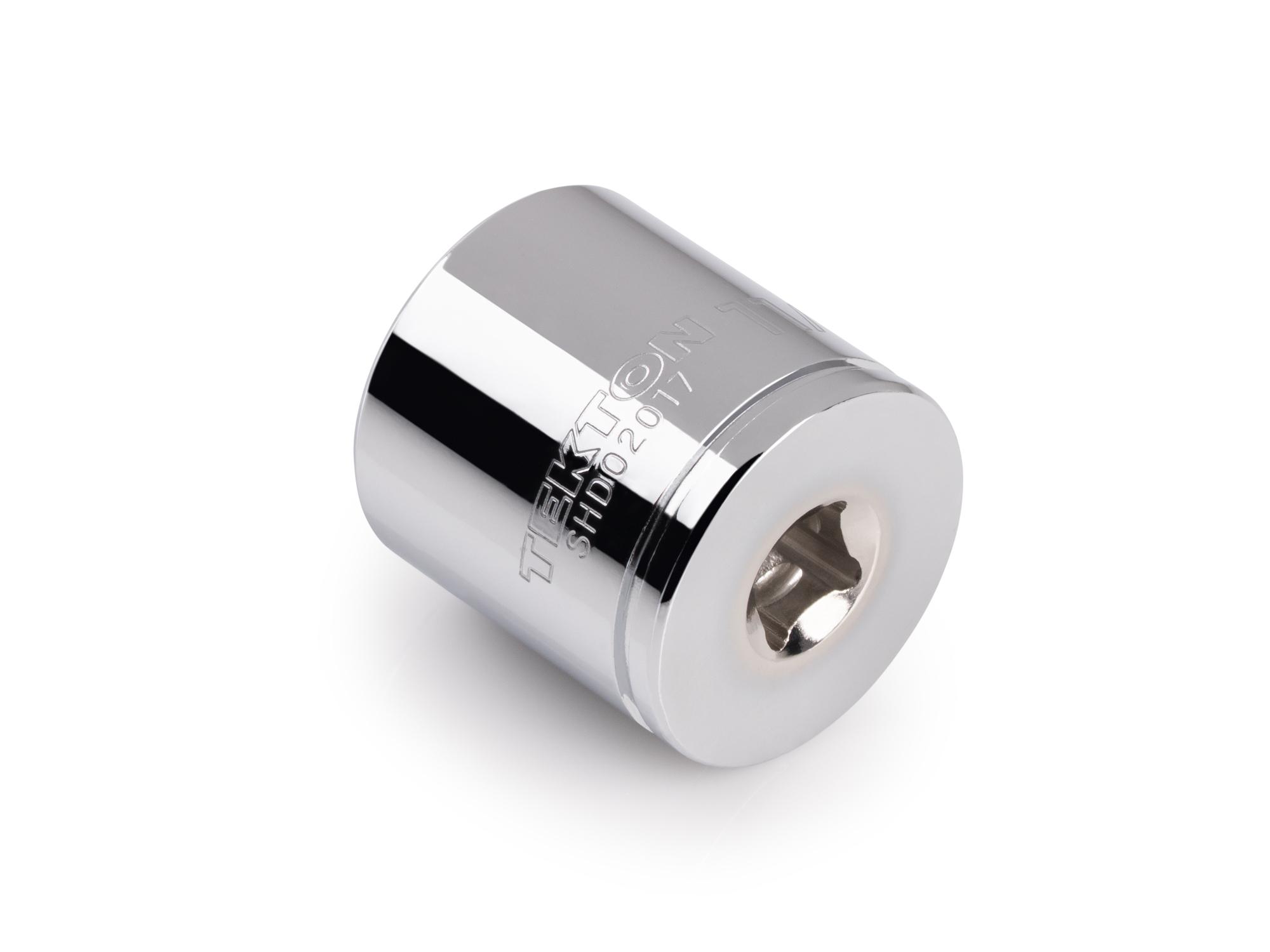 Back angle view of Tekton hand drive 6-point socket. Item #SHD02017