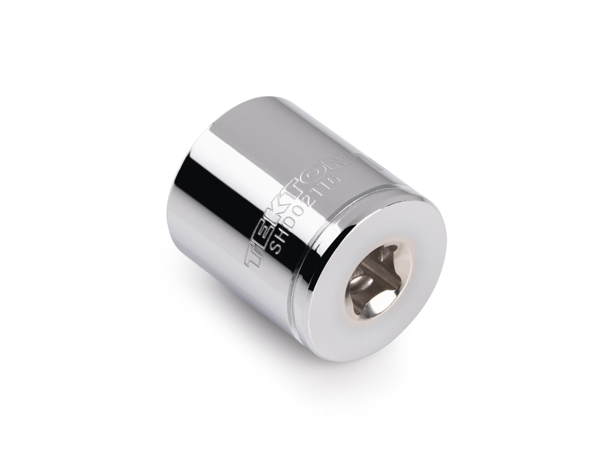 Back angle view of Tekton hand drive 6-point socket. Item #SHD02116