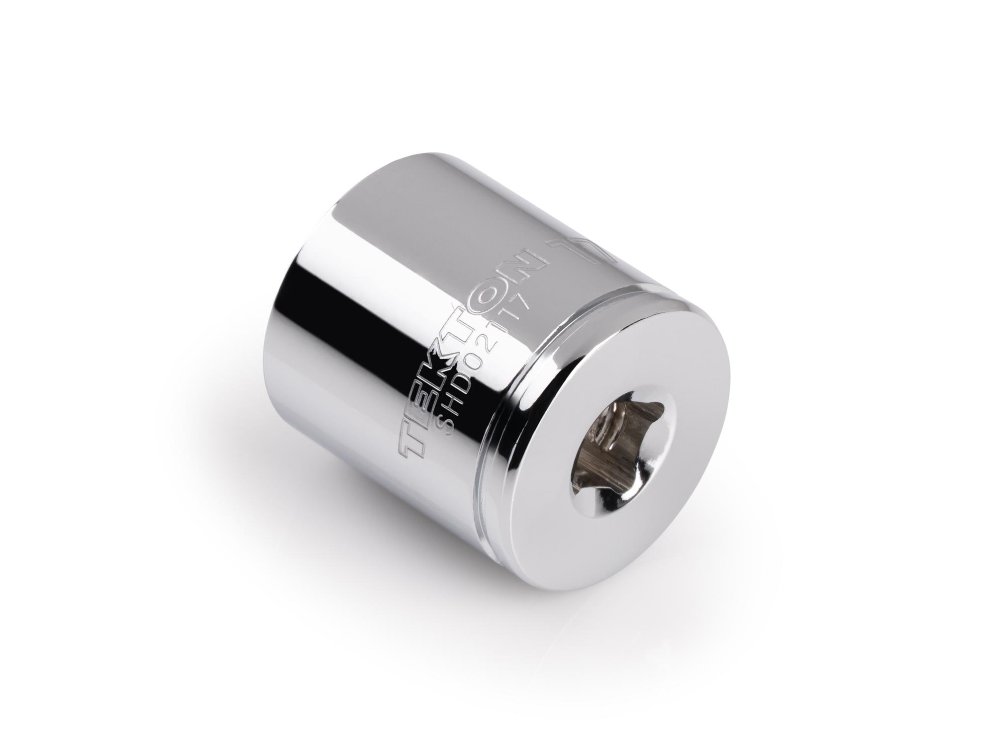 Back angle view of Tekton hand drive 6-point socket. Item #SHD02117