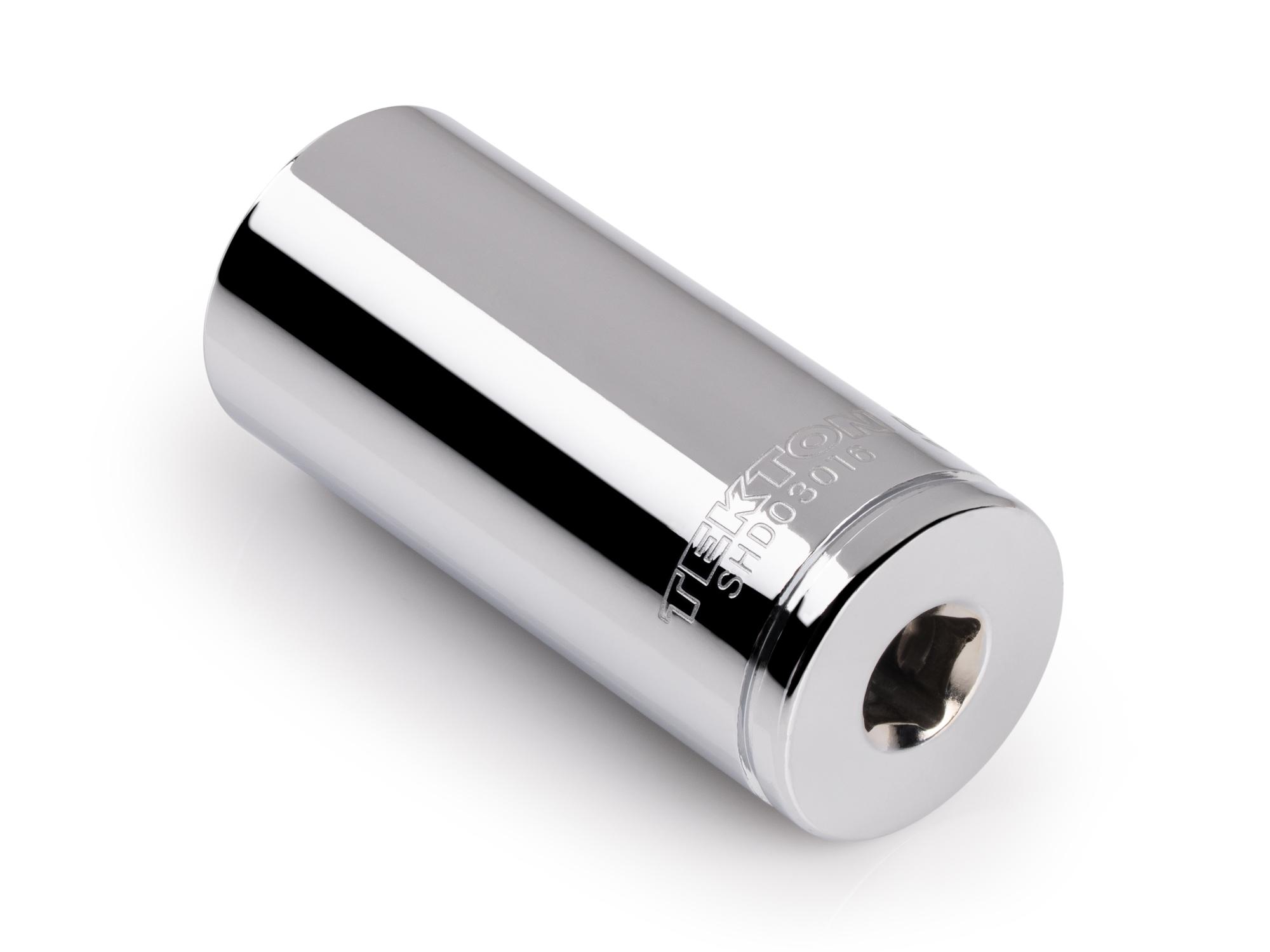 Back angle view of Tekton hand drive 6-point socket. Item #SHD03016