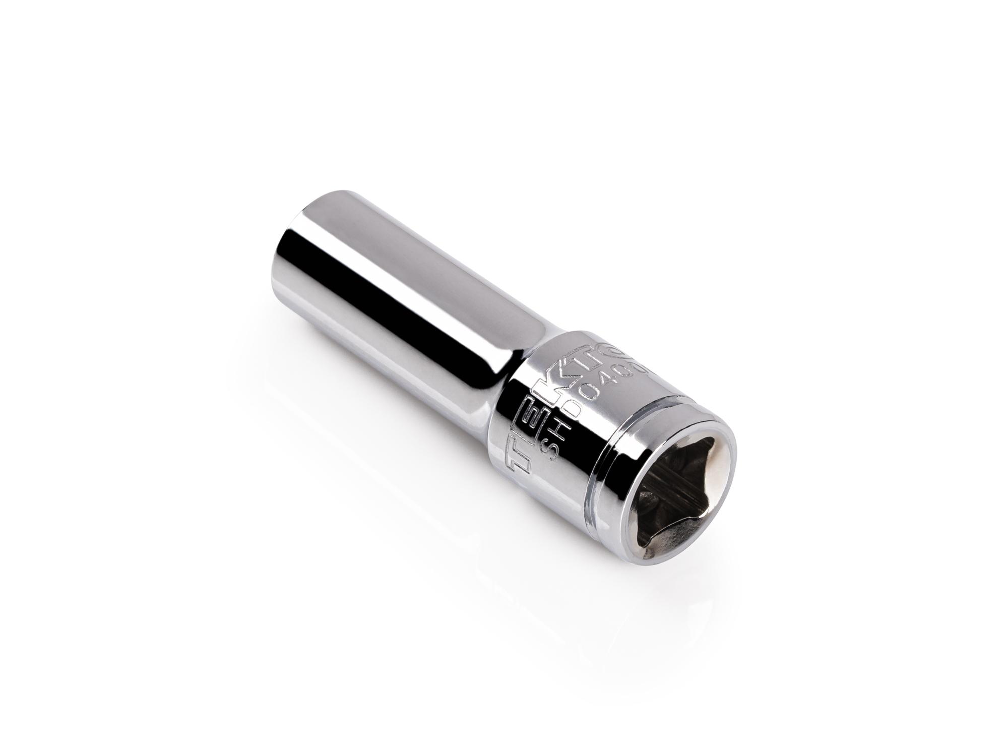 Back angle view of Tekton hand drive 6-point socket. Item #SHD04006
