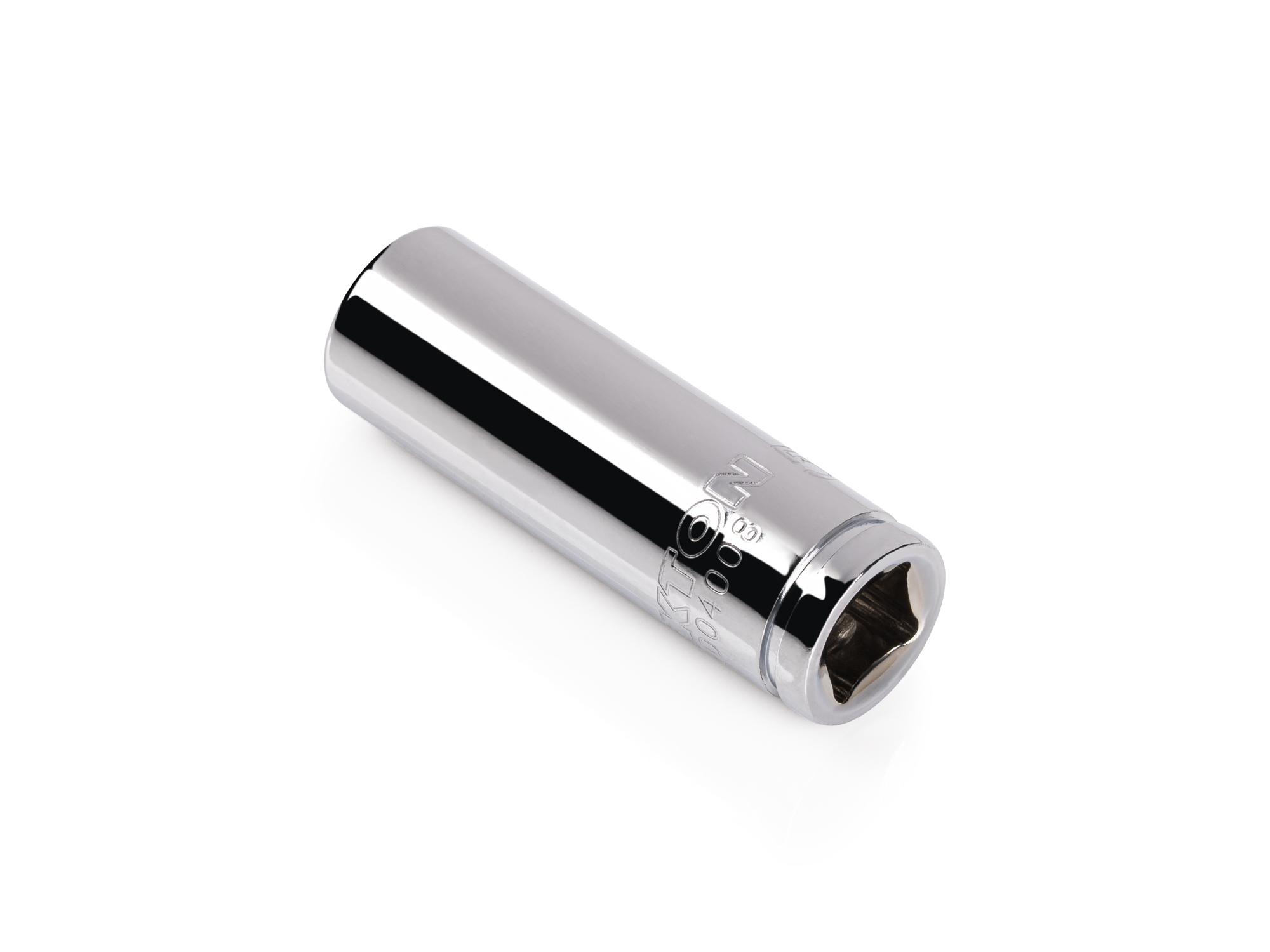 Back angle view of Tekton hand drive 6-point socket. Item #SHD04008