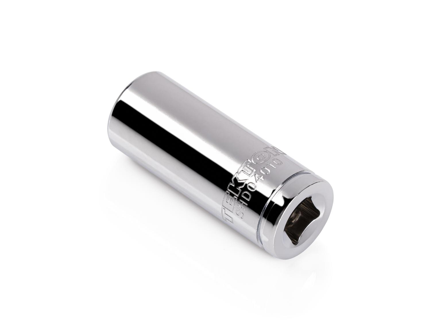 Back angle view of Tekton hand drive 6-point socket. Item #SHD04010