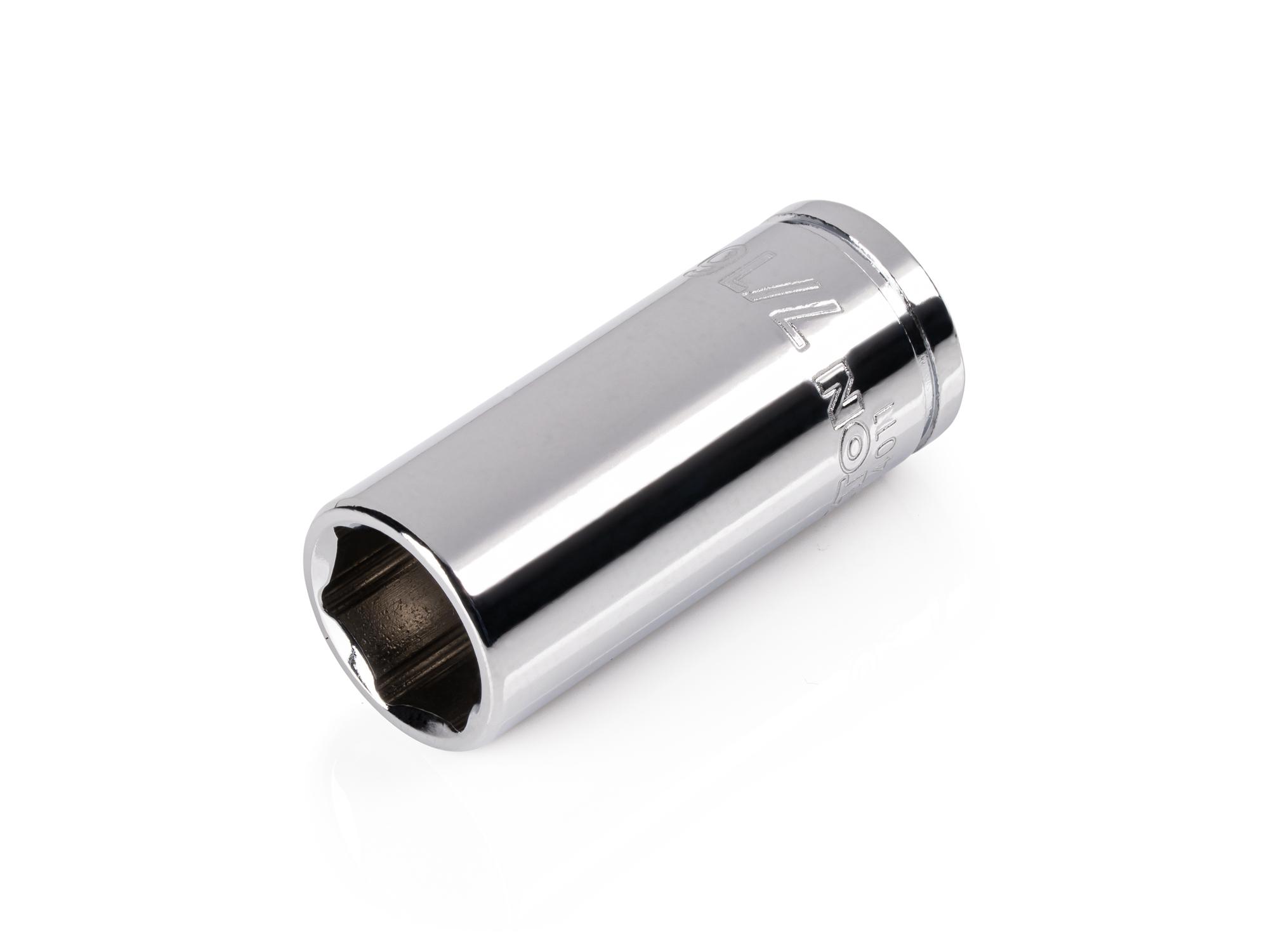TEKTON 1/4 Inch Drive x 7/16 Inch Semi-Deep 6-Point Socket