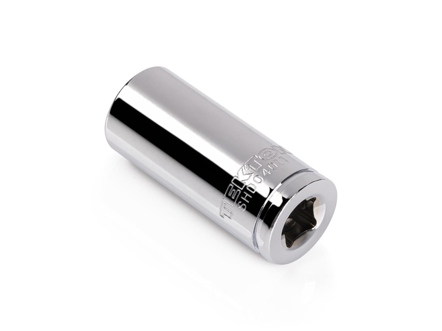 Back angle view of Tekton hand drive 6-point socket. Item #SHD04011