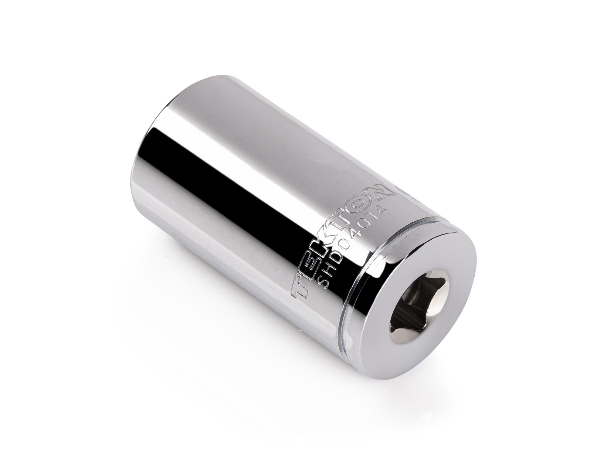 Back angle view of Tekton hand drive 6-point socket. Item #SHD04014