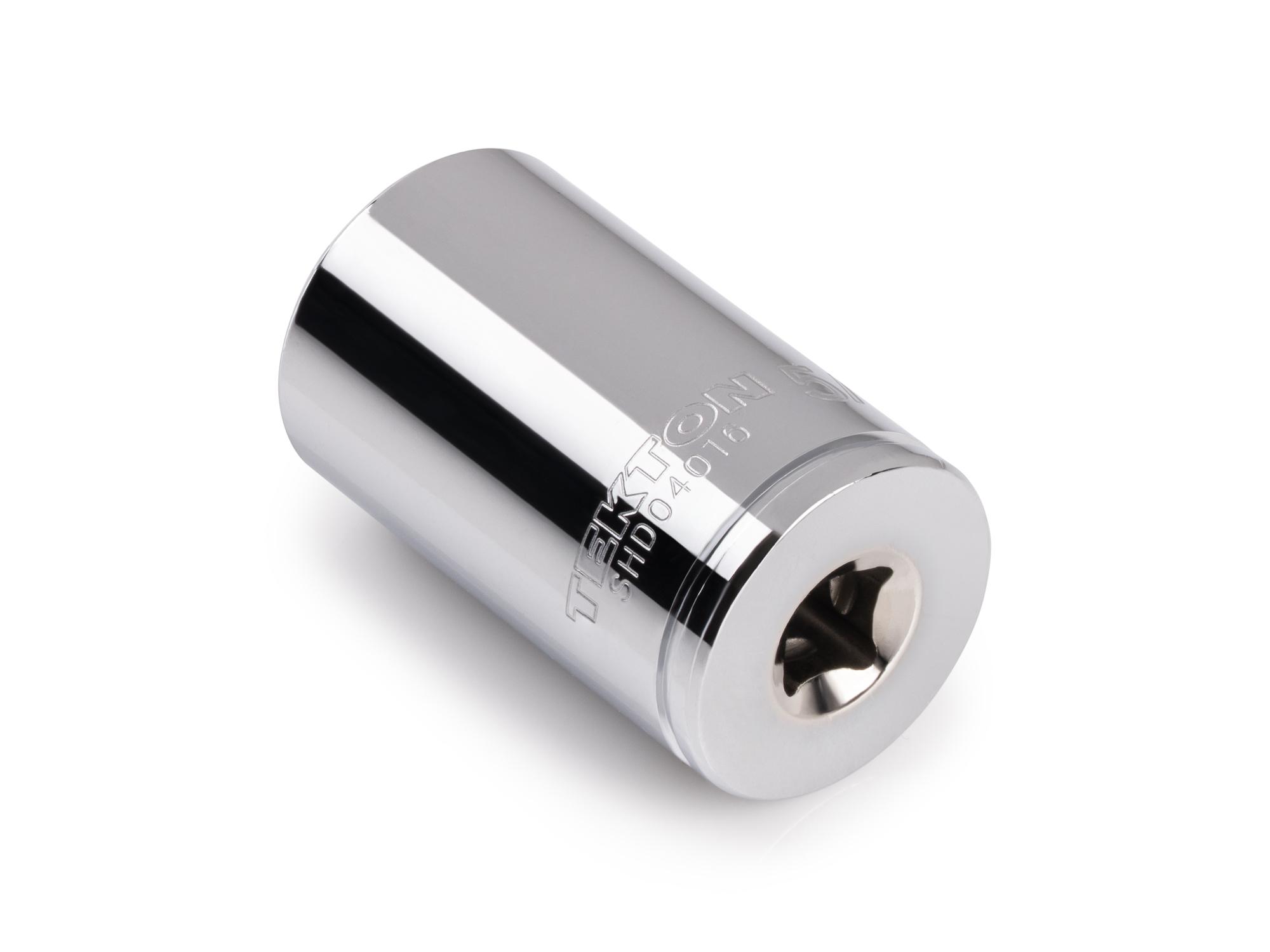 Back angle view of Tekton hand drive 6-point socket. Item #SHD04016