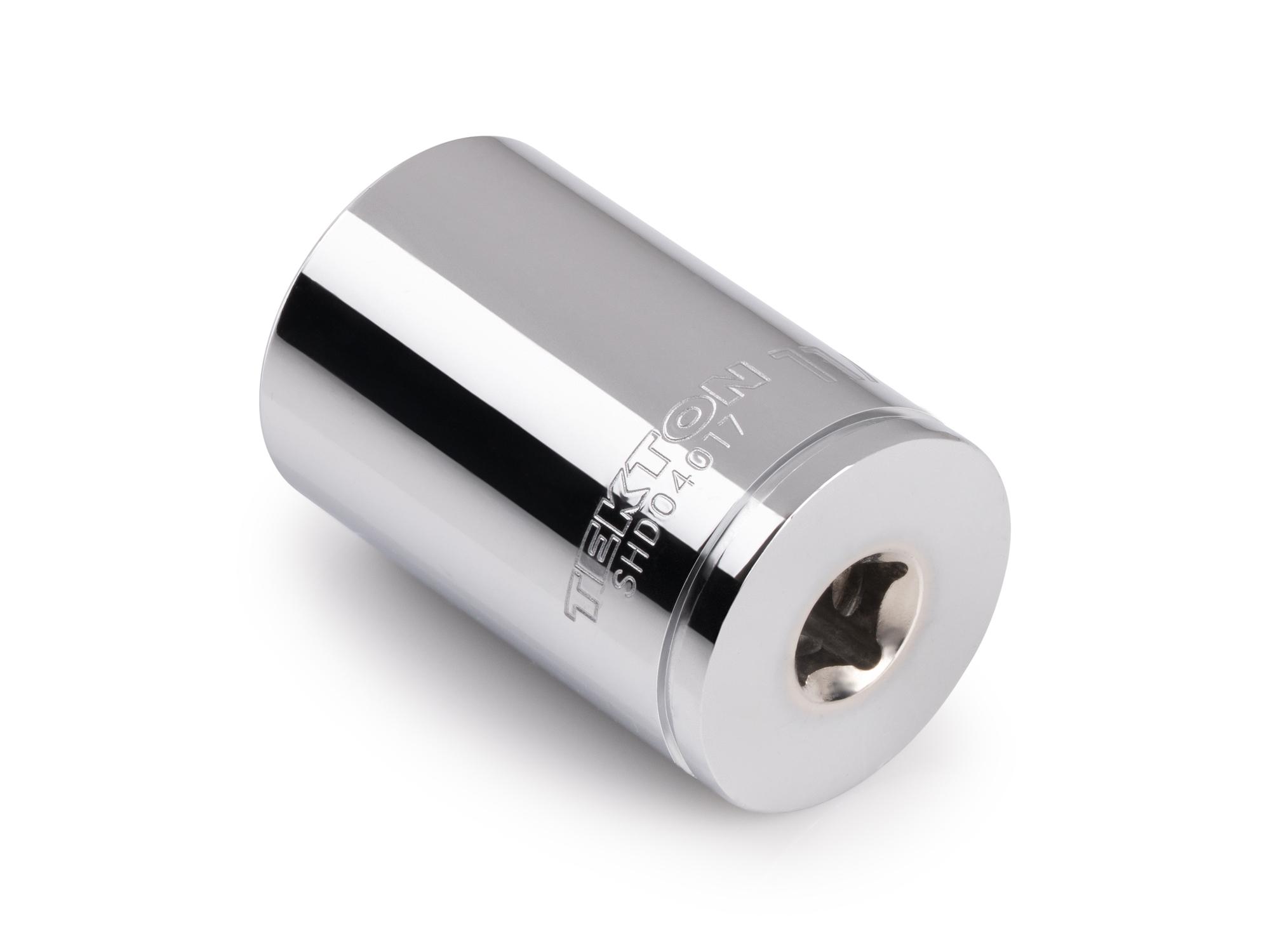 Back angle view of Tekton hand drive 6-point socket. Item #SHD04017