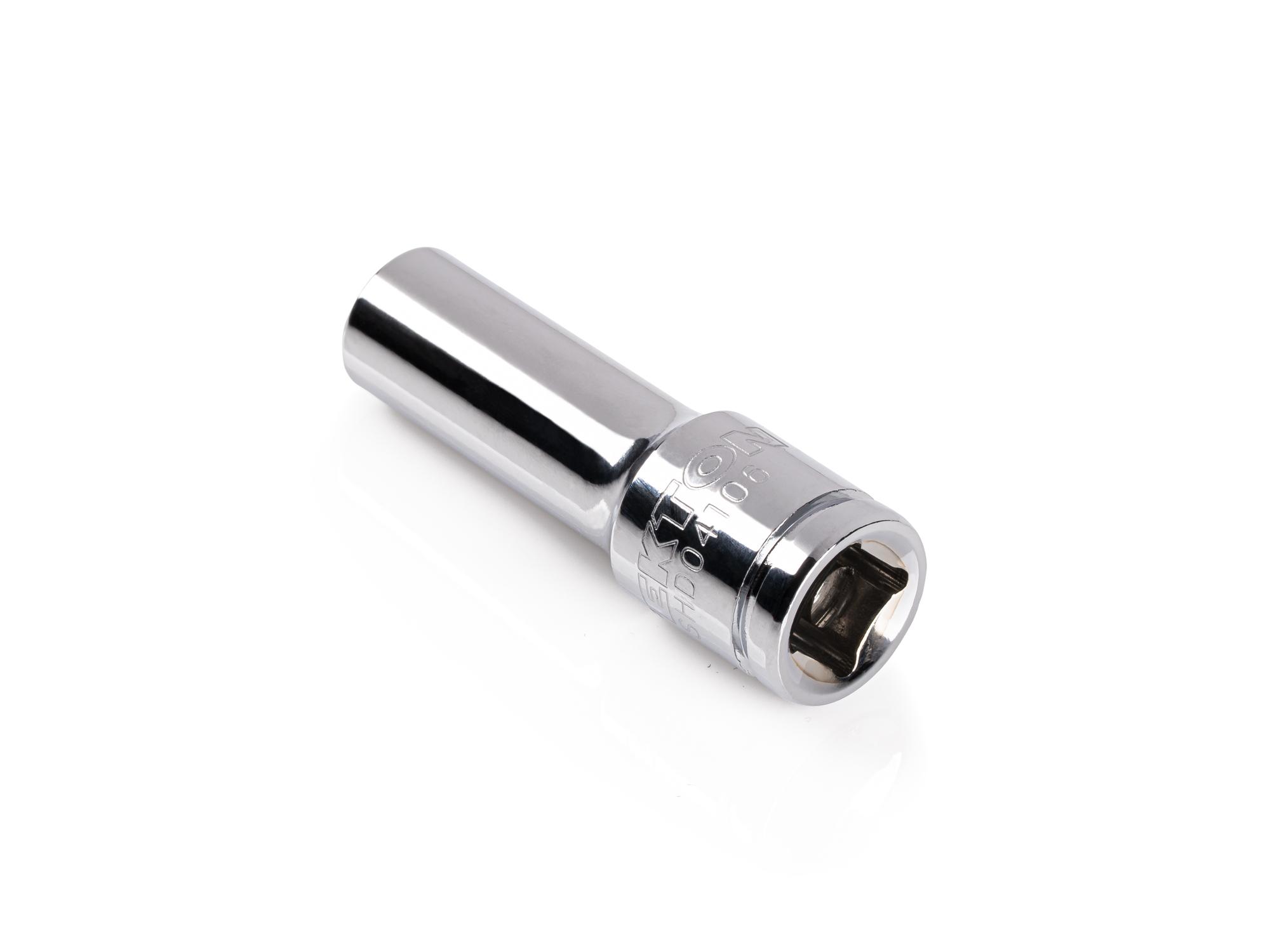 Back angle view of Tekton hand drive 6-point socket. Item #SHD04106
