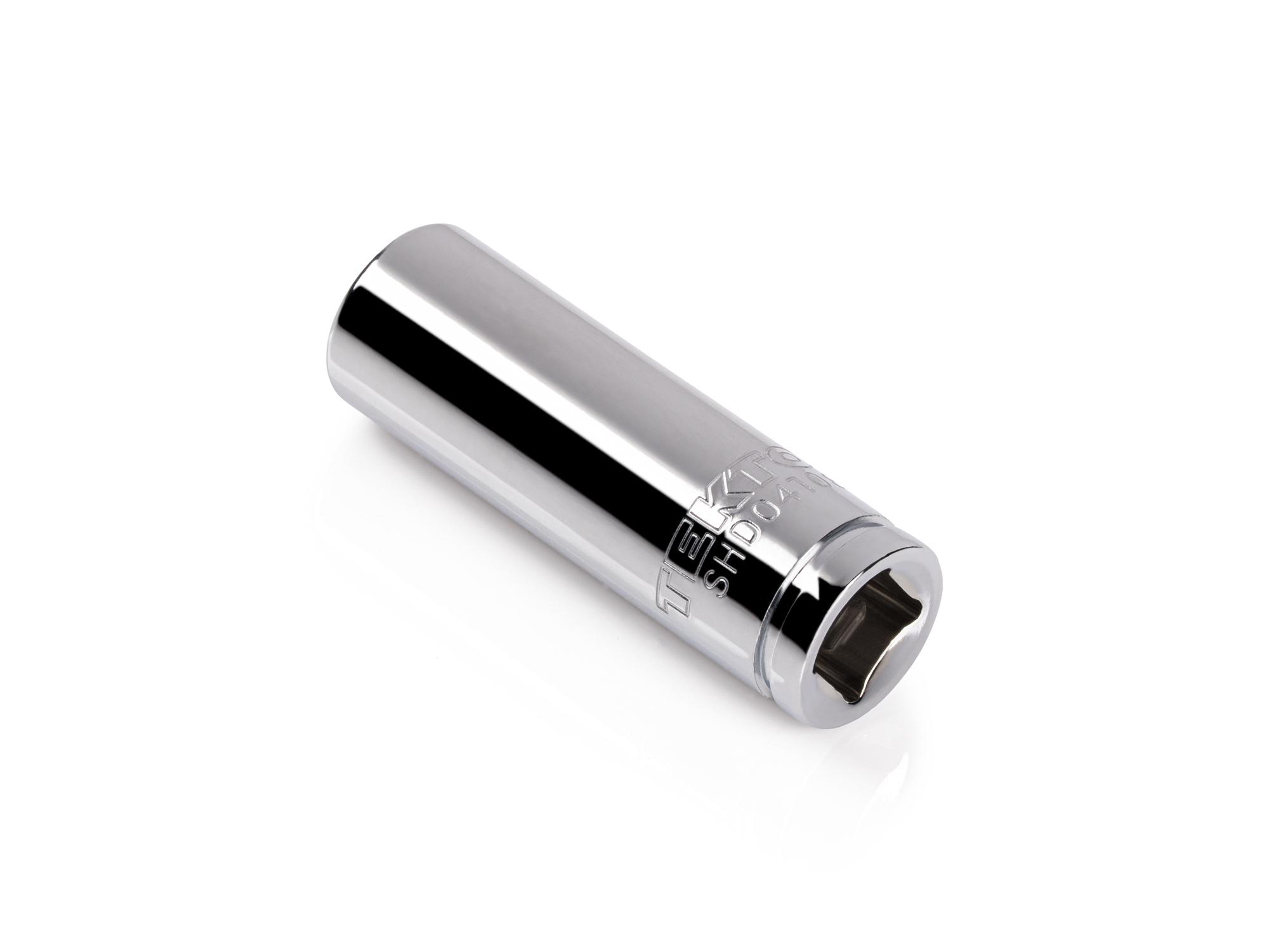 Back angle view of Tekton hand drive 6-point socket. Item #SHD04108