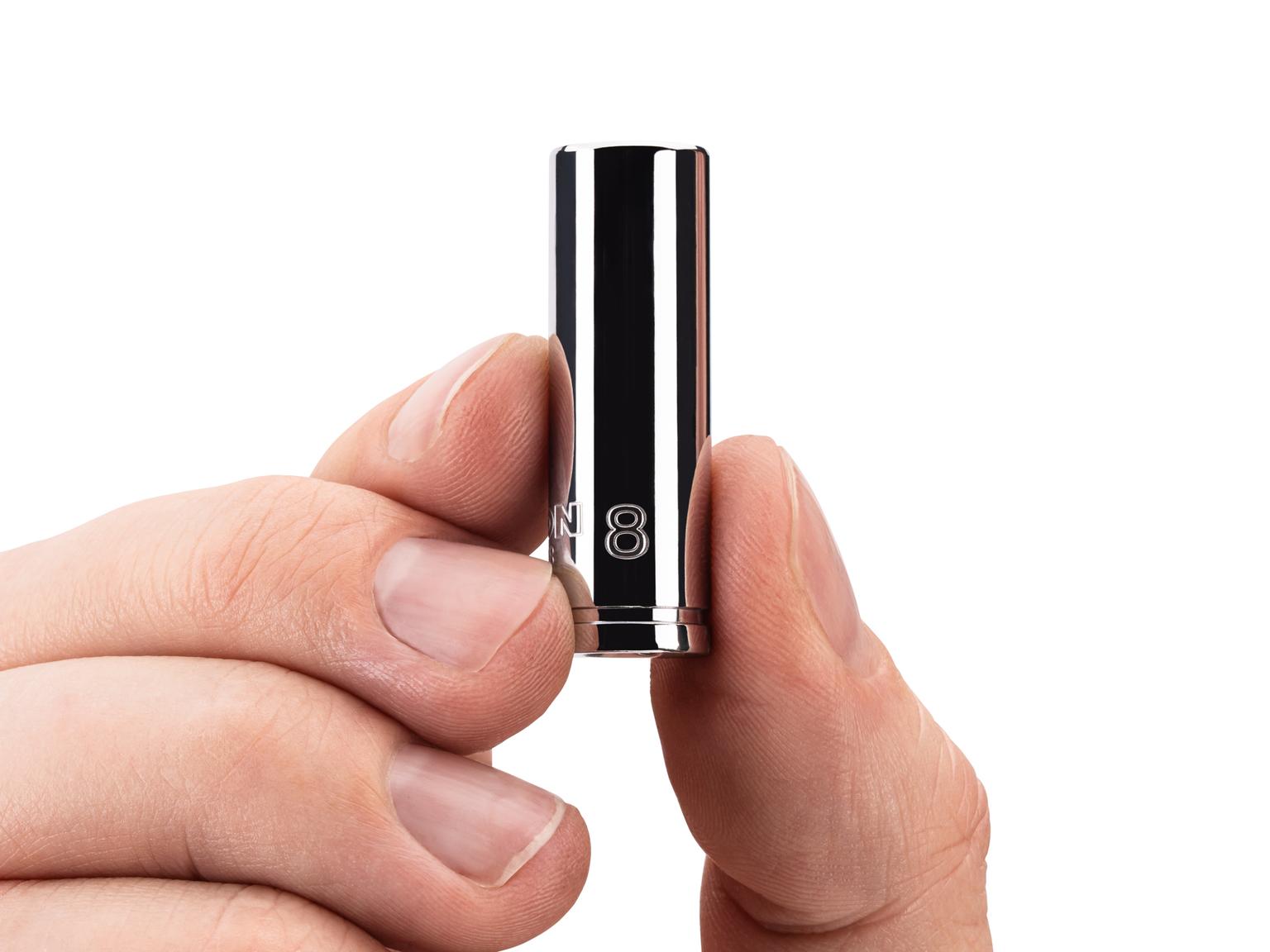 Person holding Tekton hand drive 6-point socket. Item #SHD04108