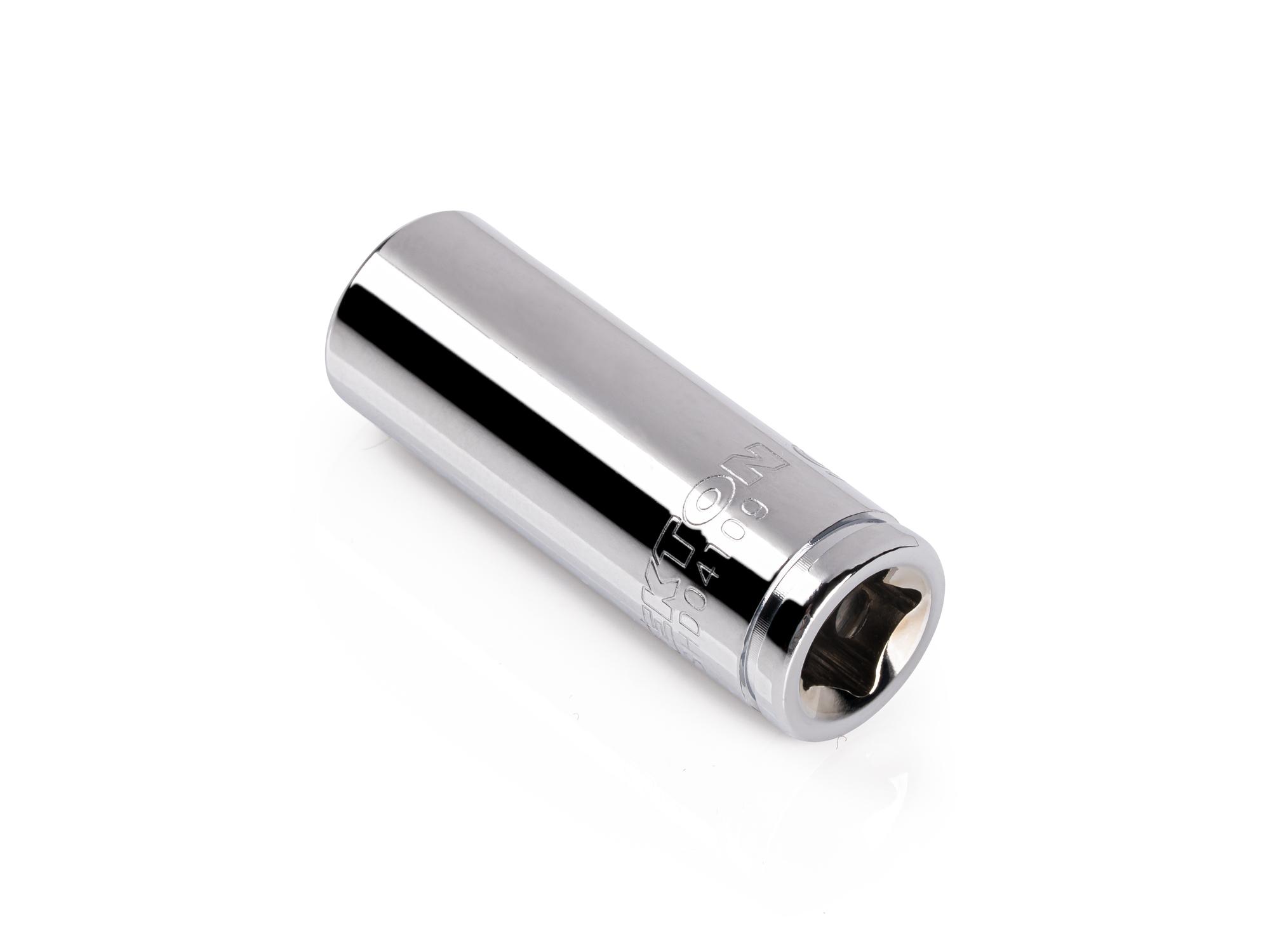 Back angle view of Tekton hand drive 6-point socket. Item #SHD04109