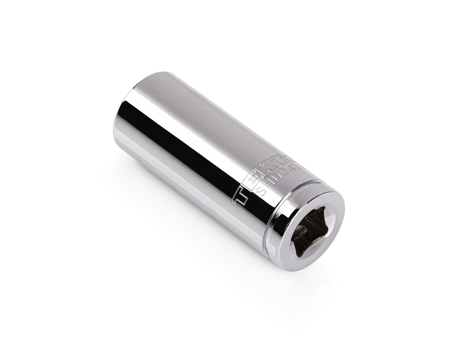 Back angle view of Tekton hand drive 6-point socket. Item #SHD04110