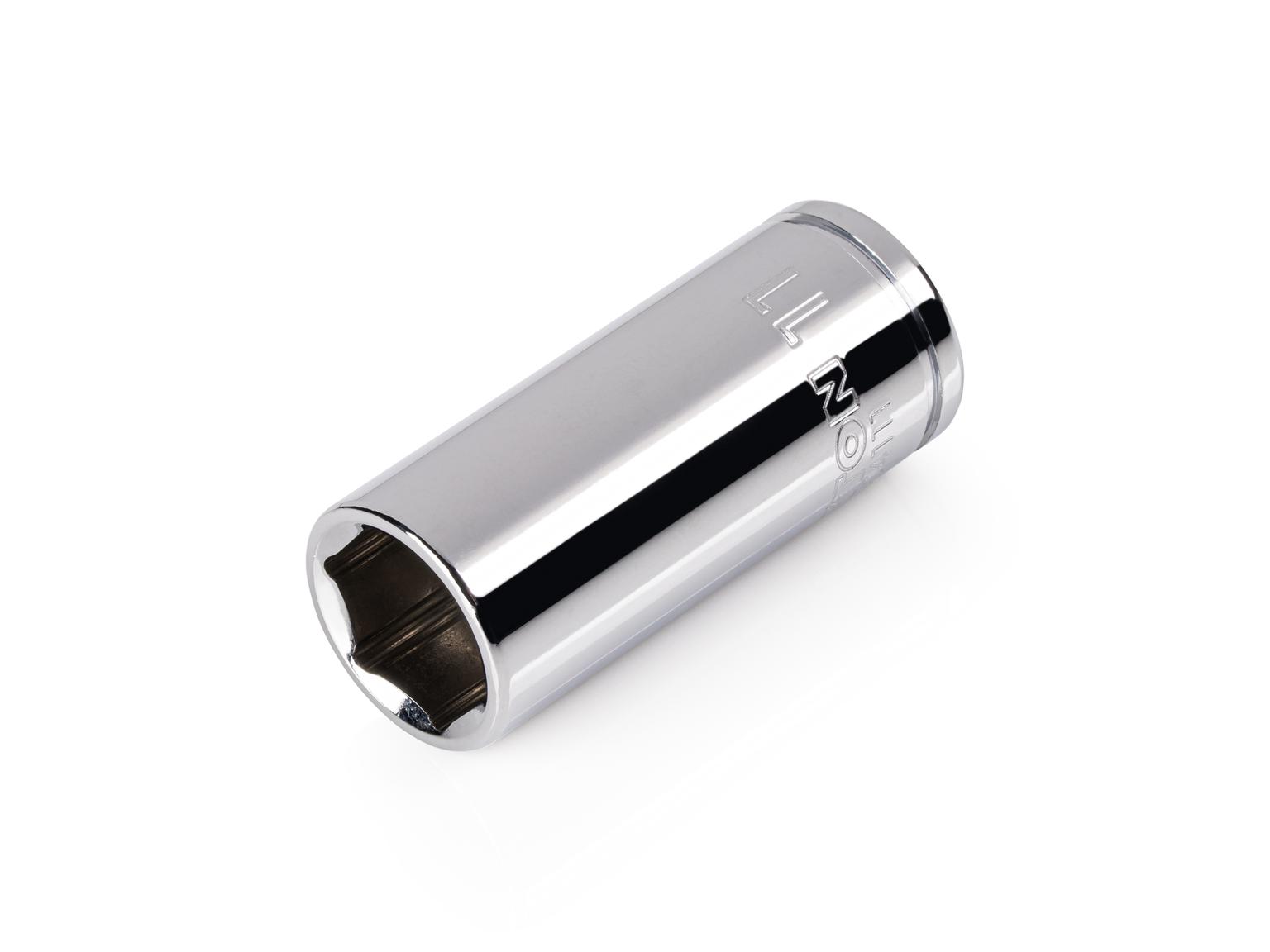 TEKTON 1/4 Inch Drive x 11 mm Semi-Deep 6-Point Socket