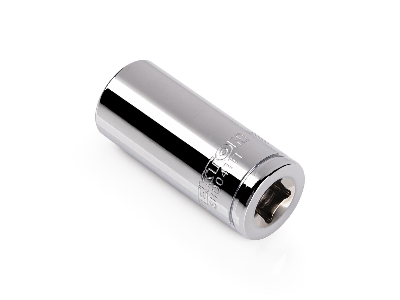 Back angle view of Tekton hand drive 6-point socket. Item #SHD04111