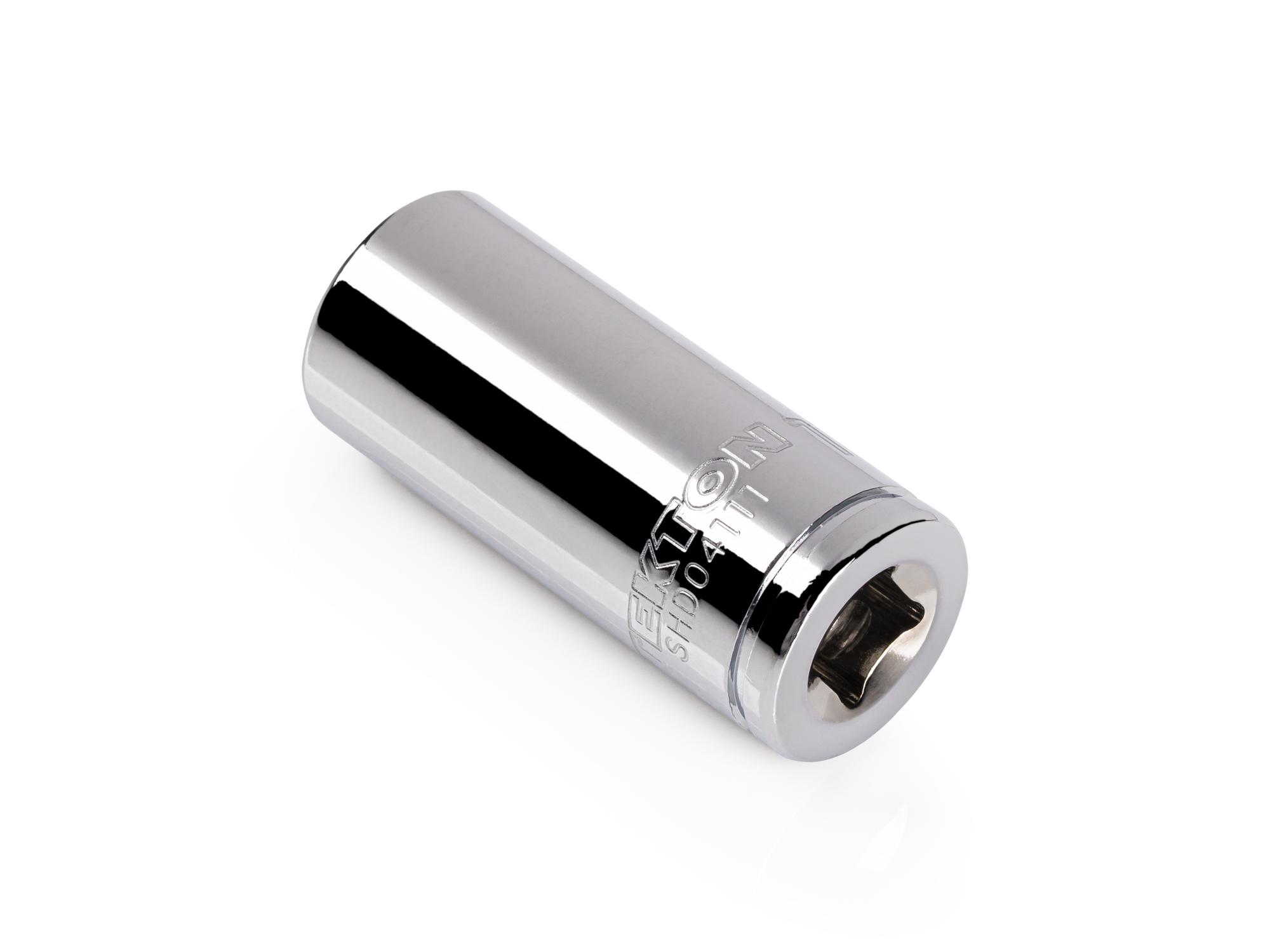 Back angle view of Tekton hand drive 6-point socket. Item #SHD04111