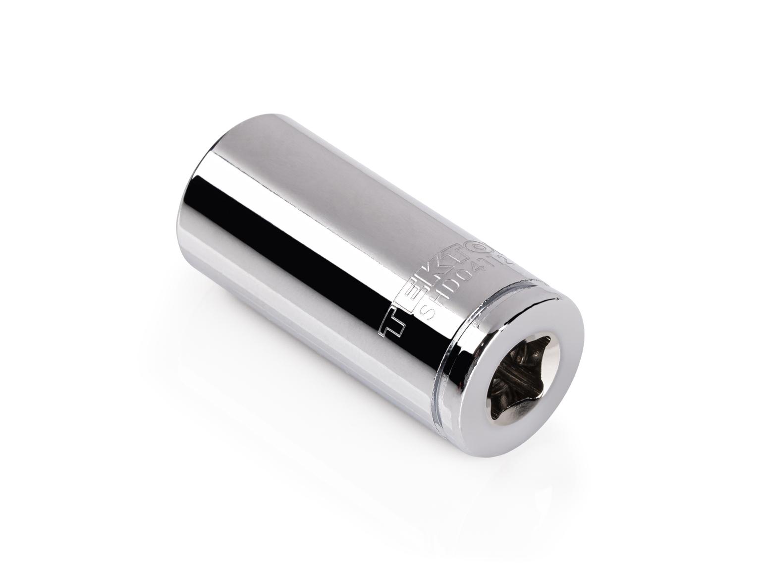 Back angle view of Tekton hand drive 6-point socket. Item #SHD04112