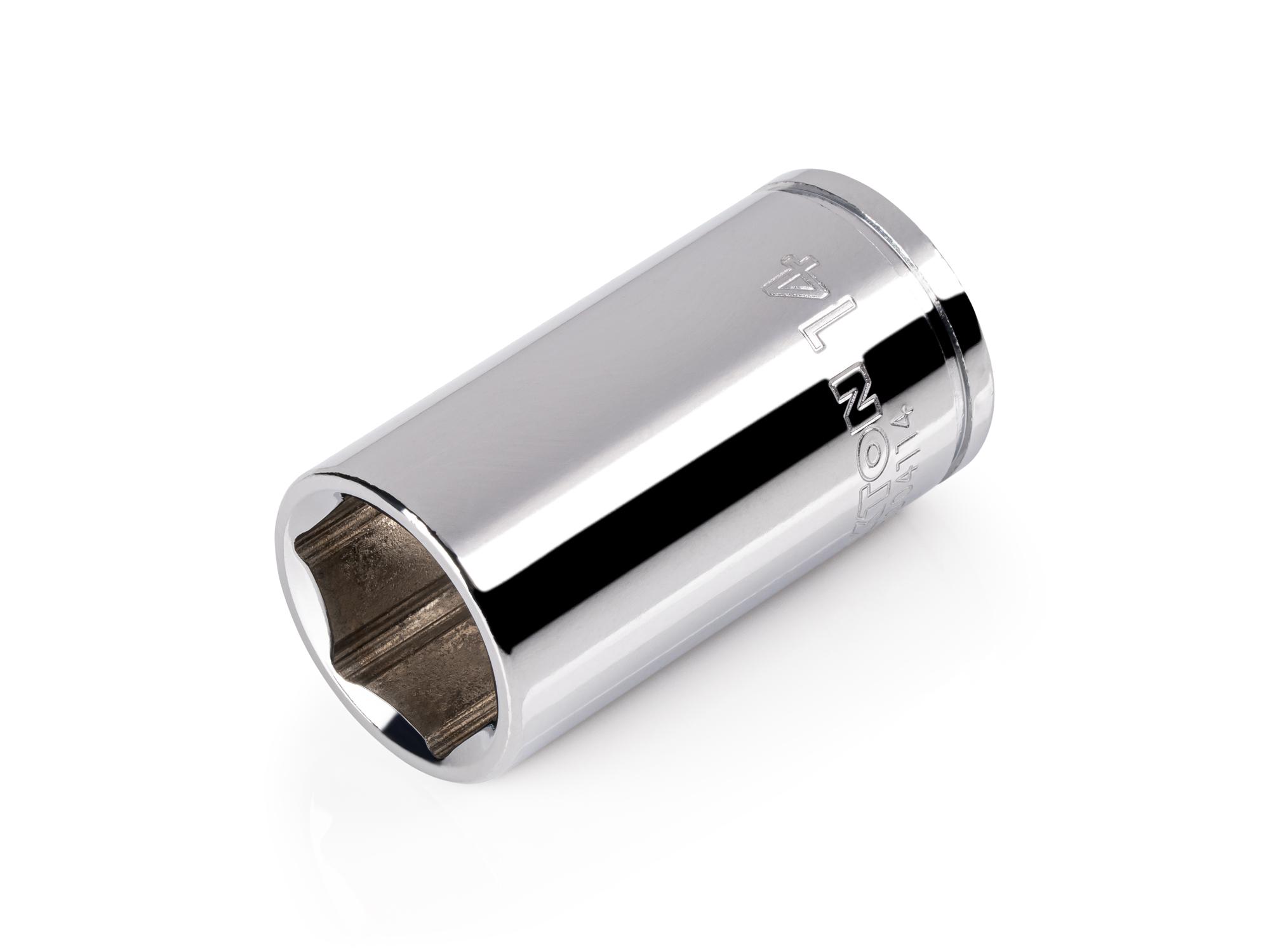 TEKTON 1/4 Inch Drive x 14 mm Semi-Deep 6-Point Socket