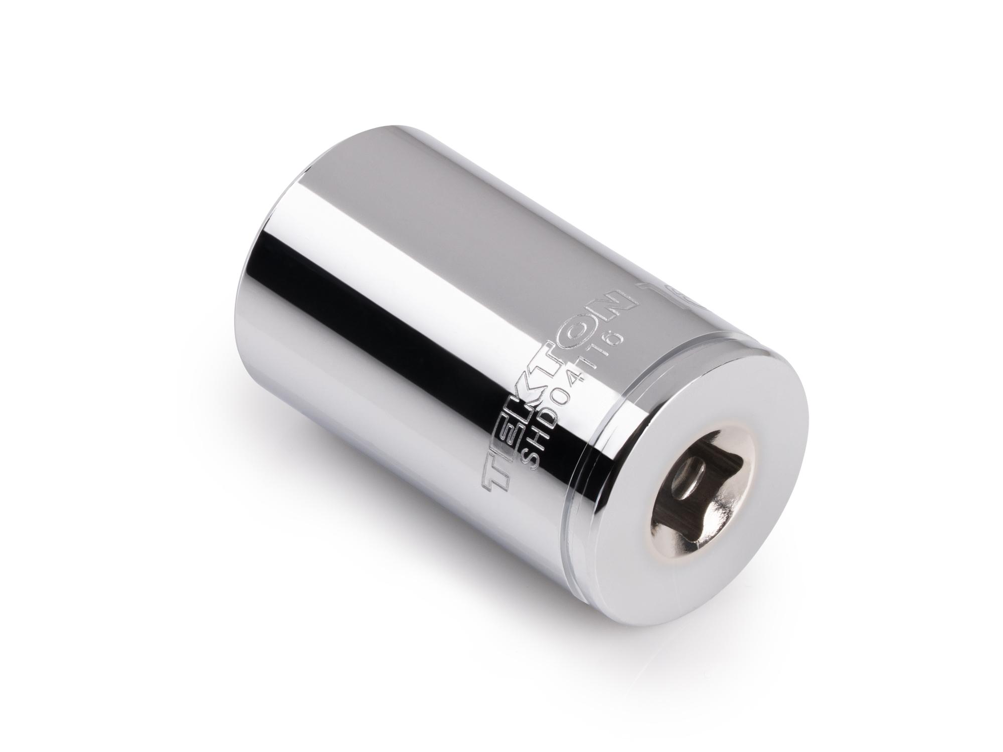 Back angle view of Tekton hand drive 6-point socket. Item #SHD04116