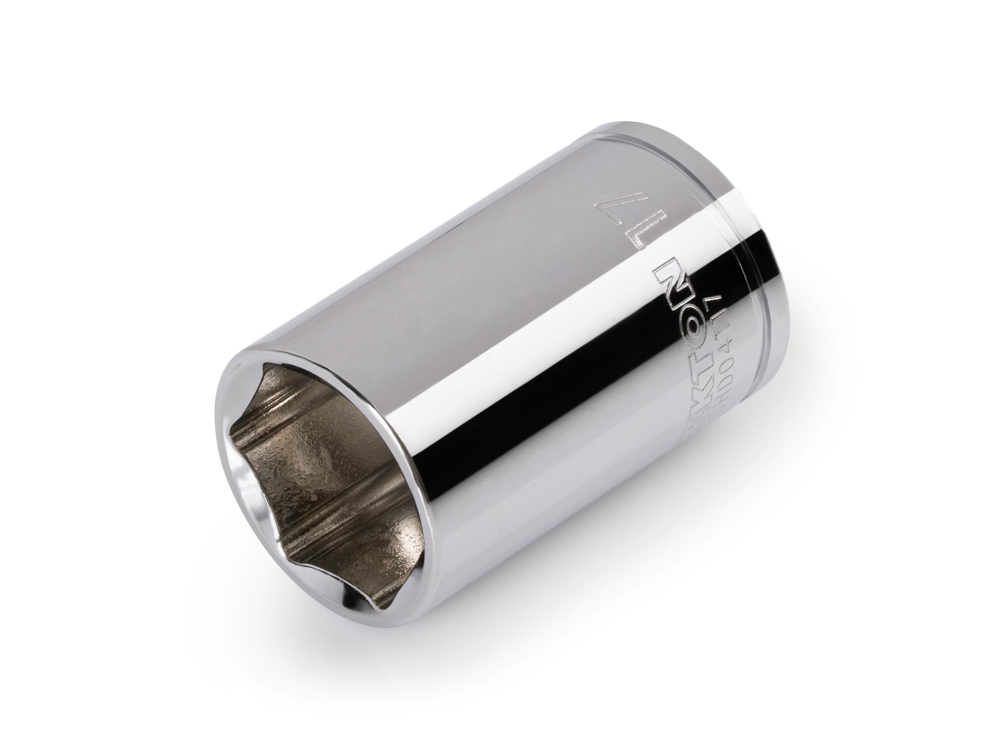 TEKTON 1/4 Inch Drive x 17 mm Semi-Deep 6-Point Socket