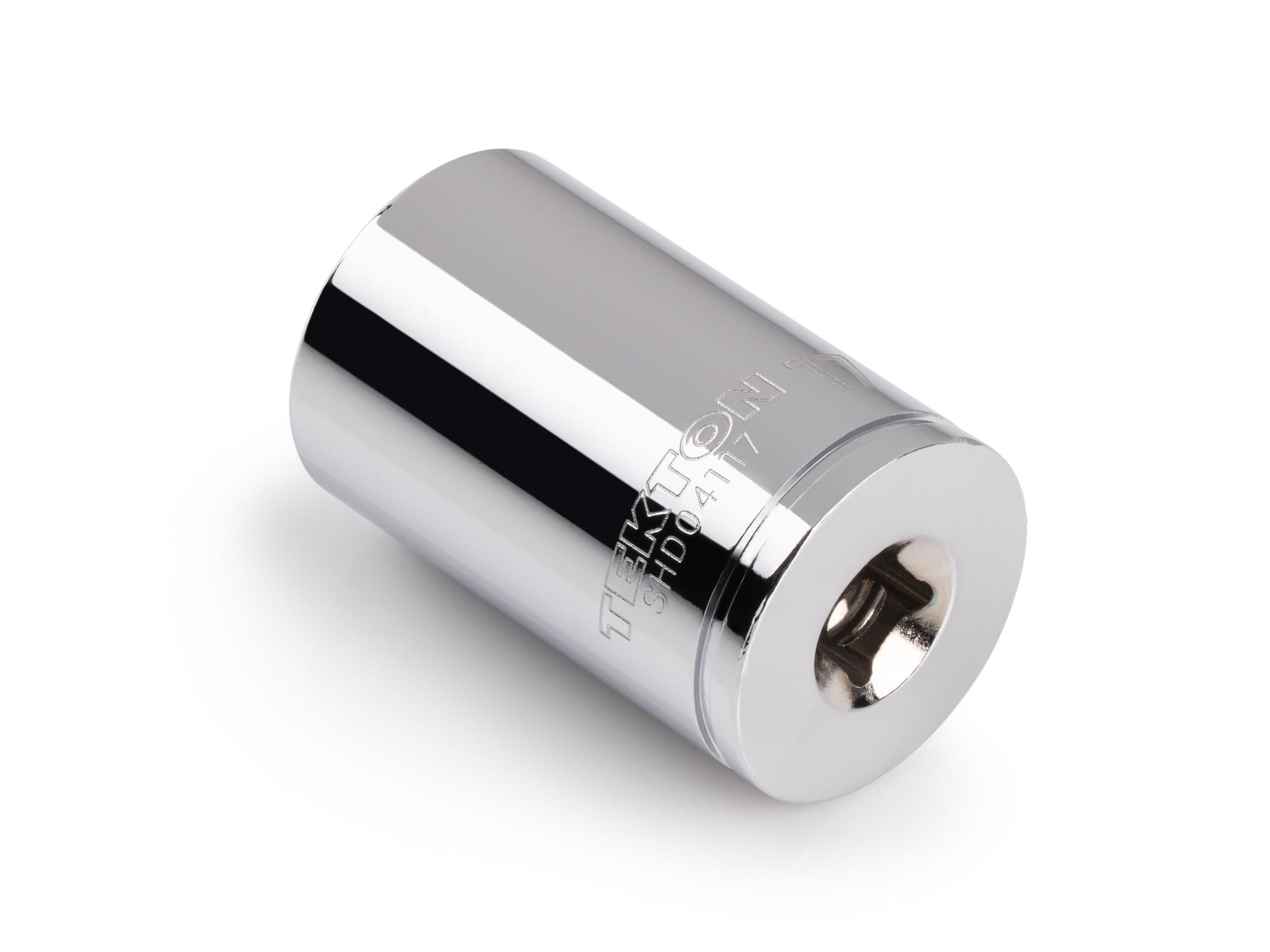 Back angle view of Tekton hand drive 6-point socket. Item #SHD04117