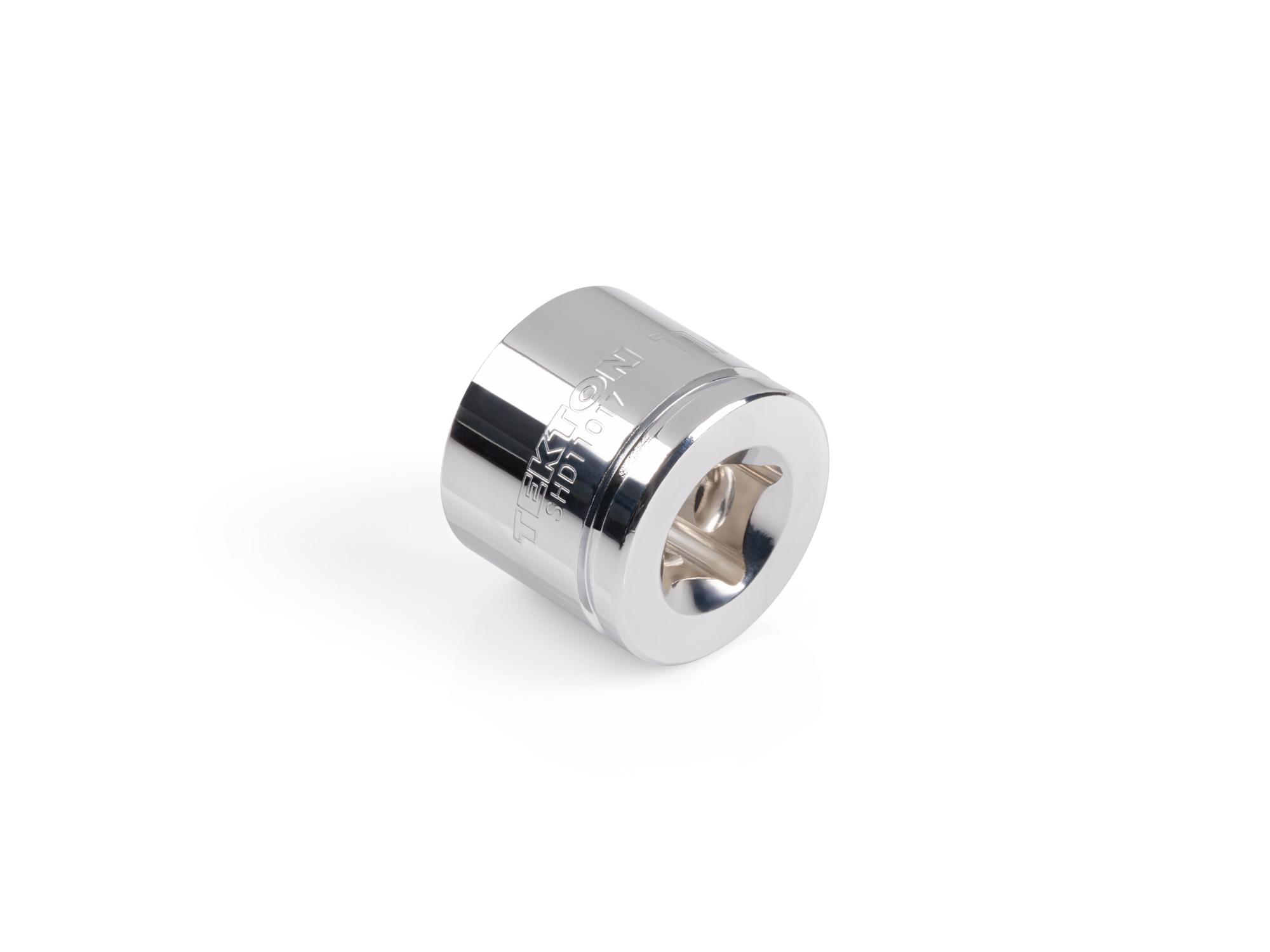 Back angle view of Tekton hand drive 6-point socket. Item #SHD11017