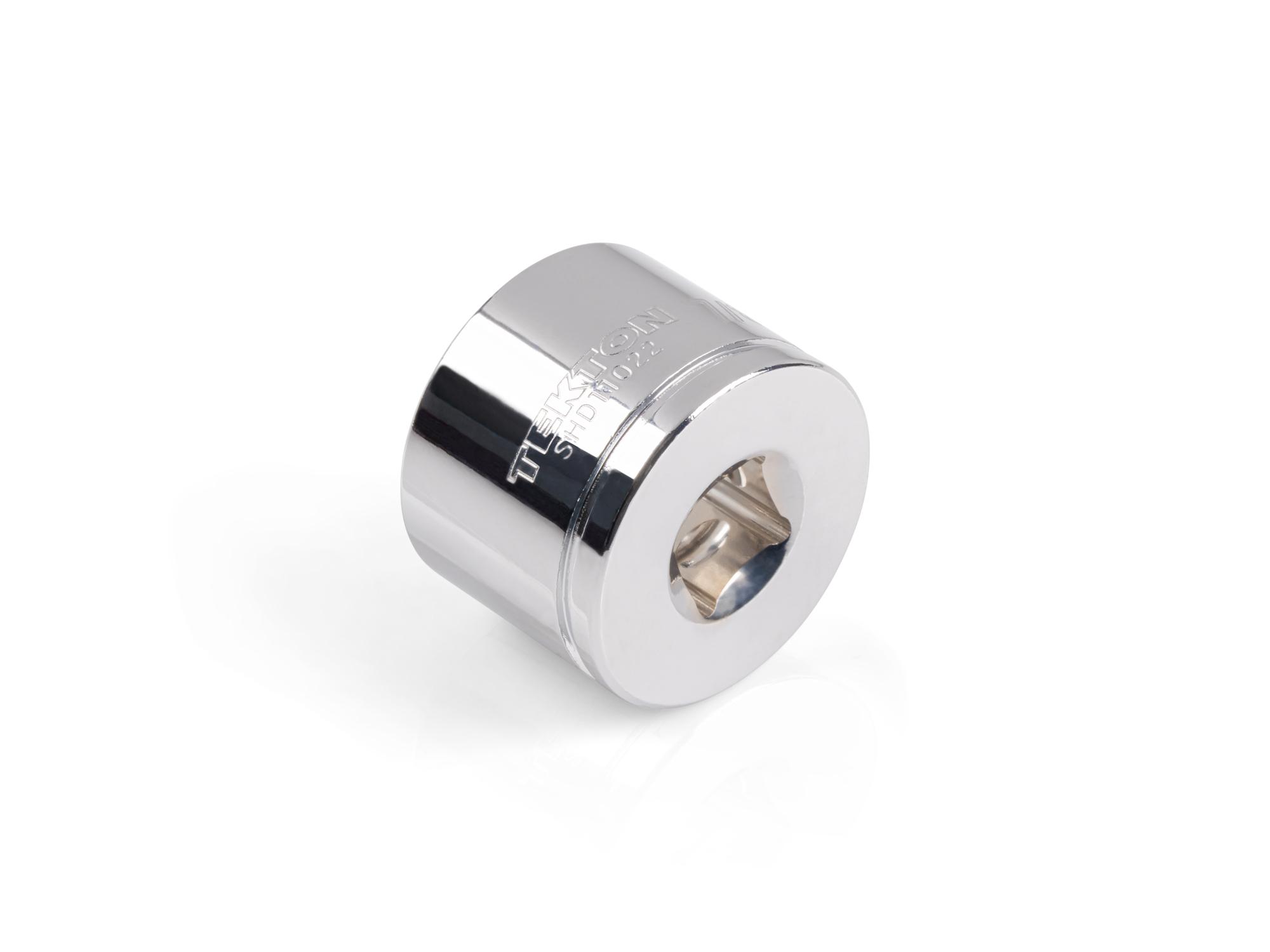 Back angle view of Tekton hand drive 6-point socket. Item #SHD11022