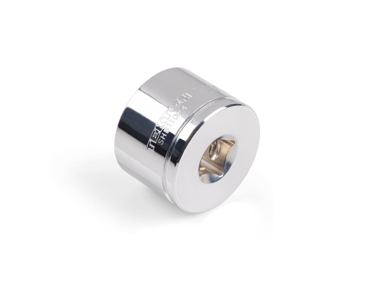 Back angle view of Tekton hand drive 6-point socket. Item #SHD11024