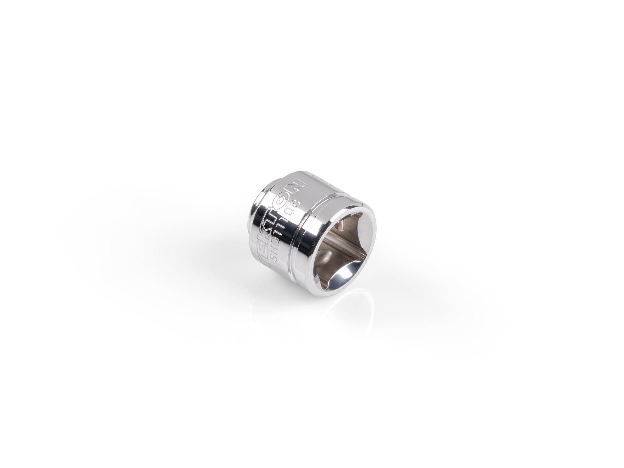 Back angle view of Tekton hand drive 6-point socket. Item #SHD11108
