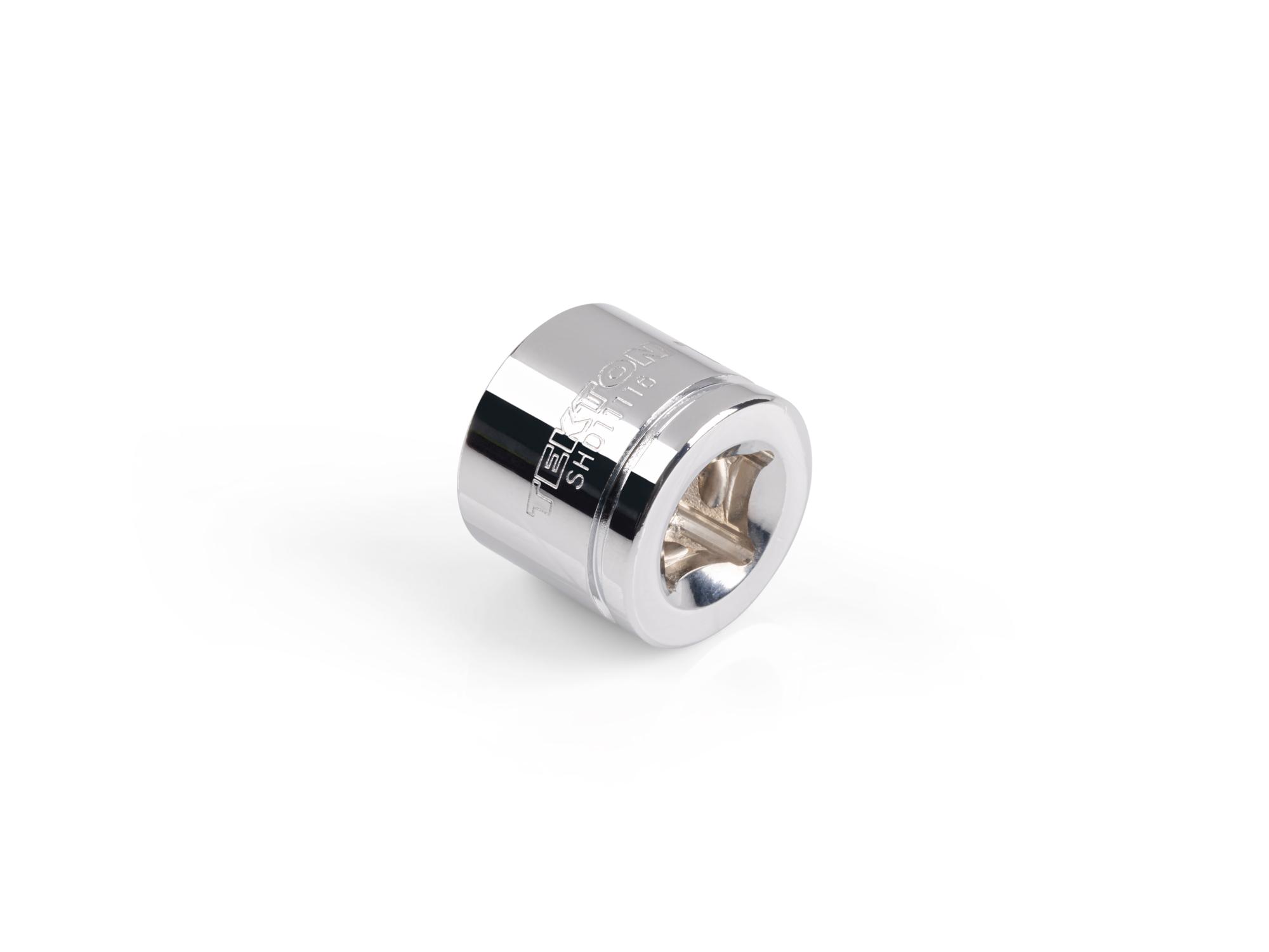 Back angle view of Tekton hand drive 6-point socket. Item #SHD11116