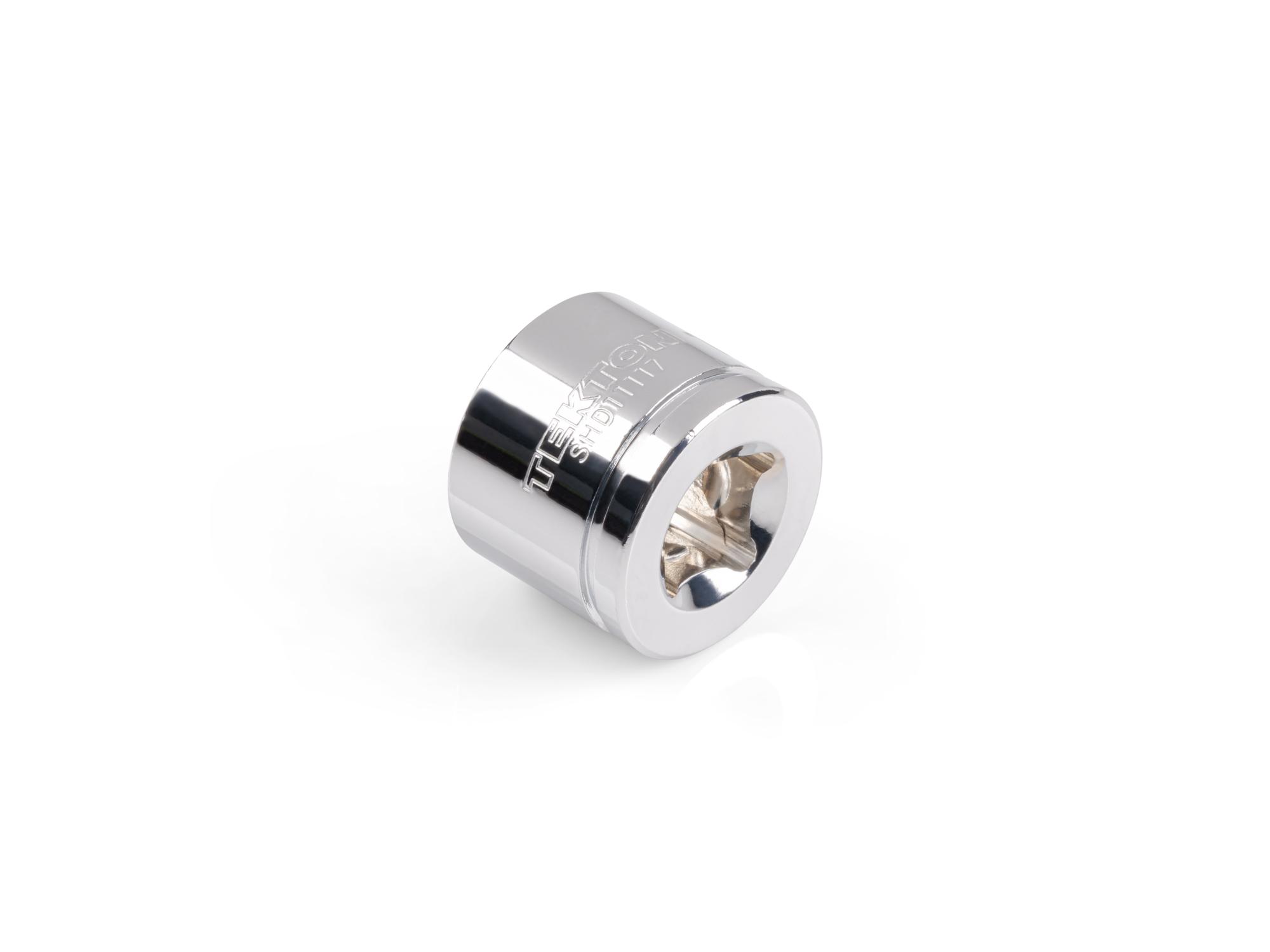 Back angle view of Tekton hand drive 6-point socket. Item #SHD11117