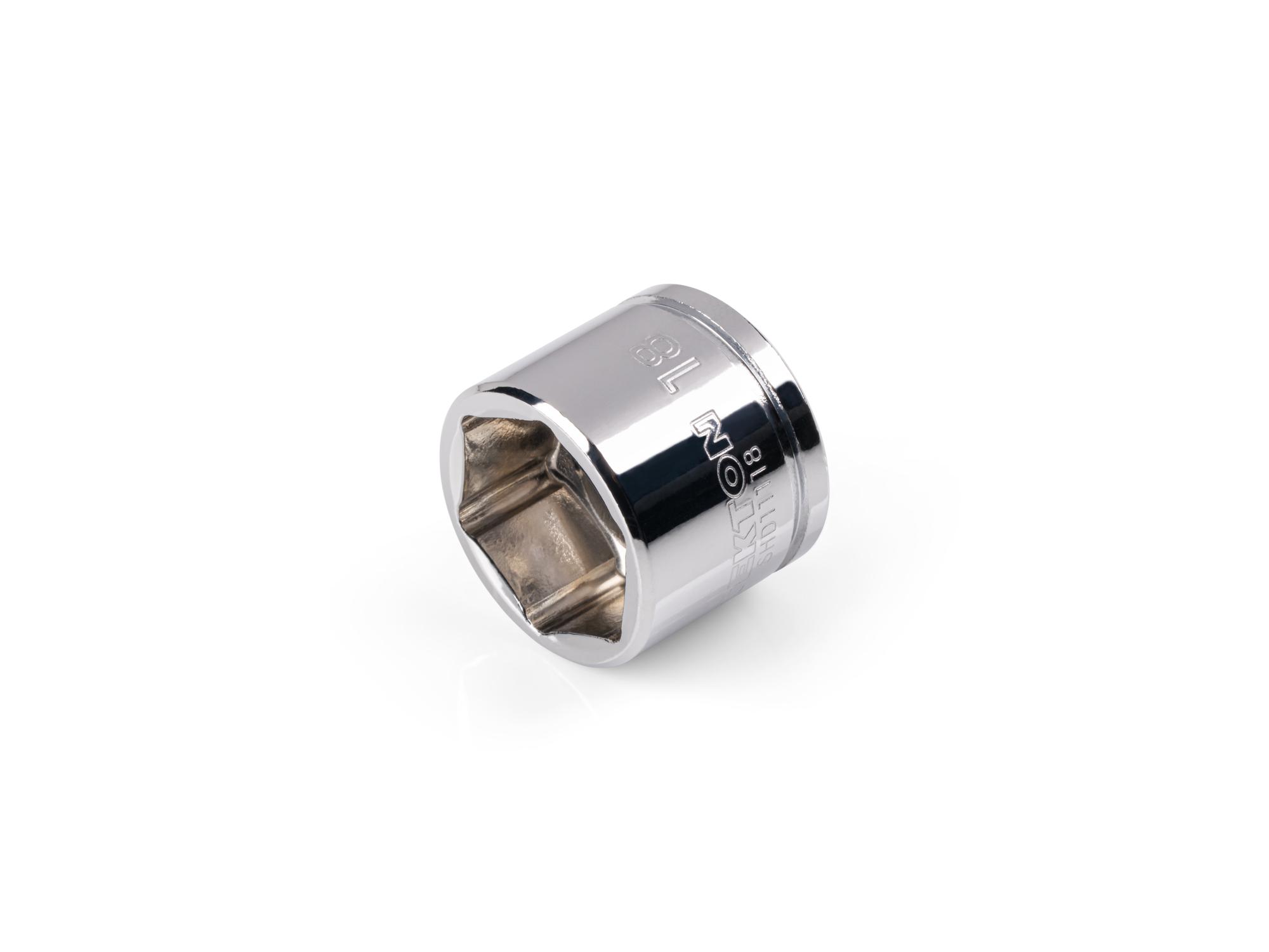 TEKTON 3/8 Inch Drive x 18 mm Extra-Shallow 6-Point Socket