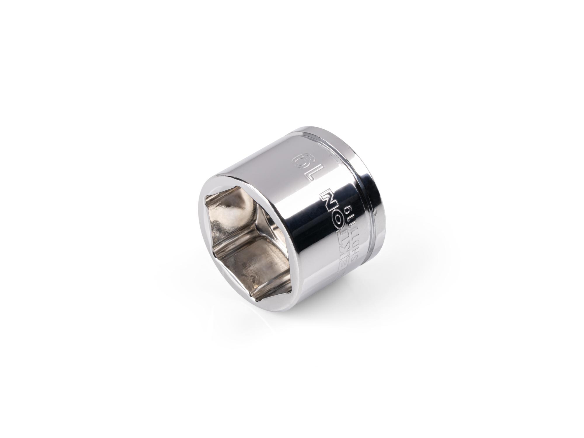 TEKTON 3/8 Inch Drive x 19 mm Extra-Shallow 6-Point Socket