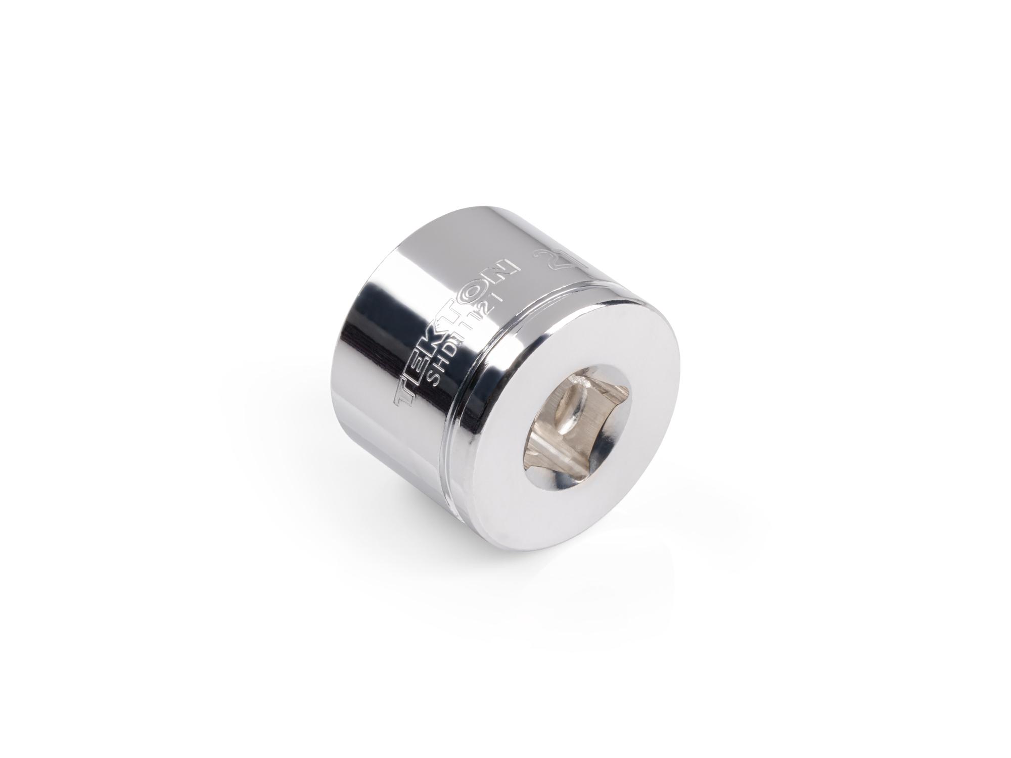 Back angle view of Tekton hand drive 6-point socket. Item #SHD11121