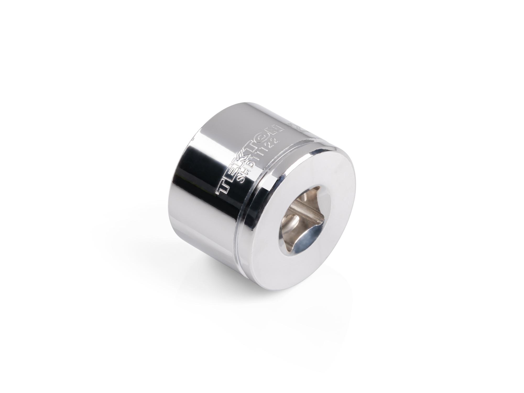 Back angle view of Tekton hand drive 6-point socket. Item #SHD11122